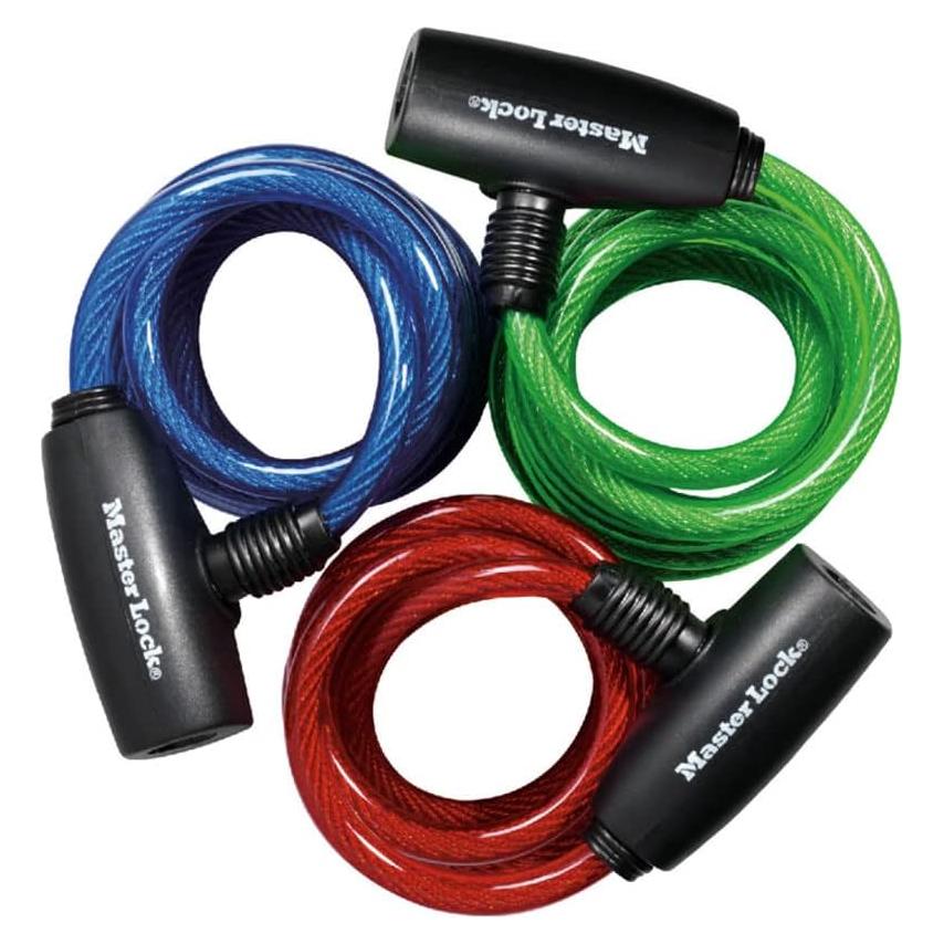 Candados de bicicleta Master Lock 8127TRI, 3 unidades, 1.8 m
