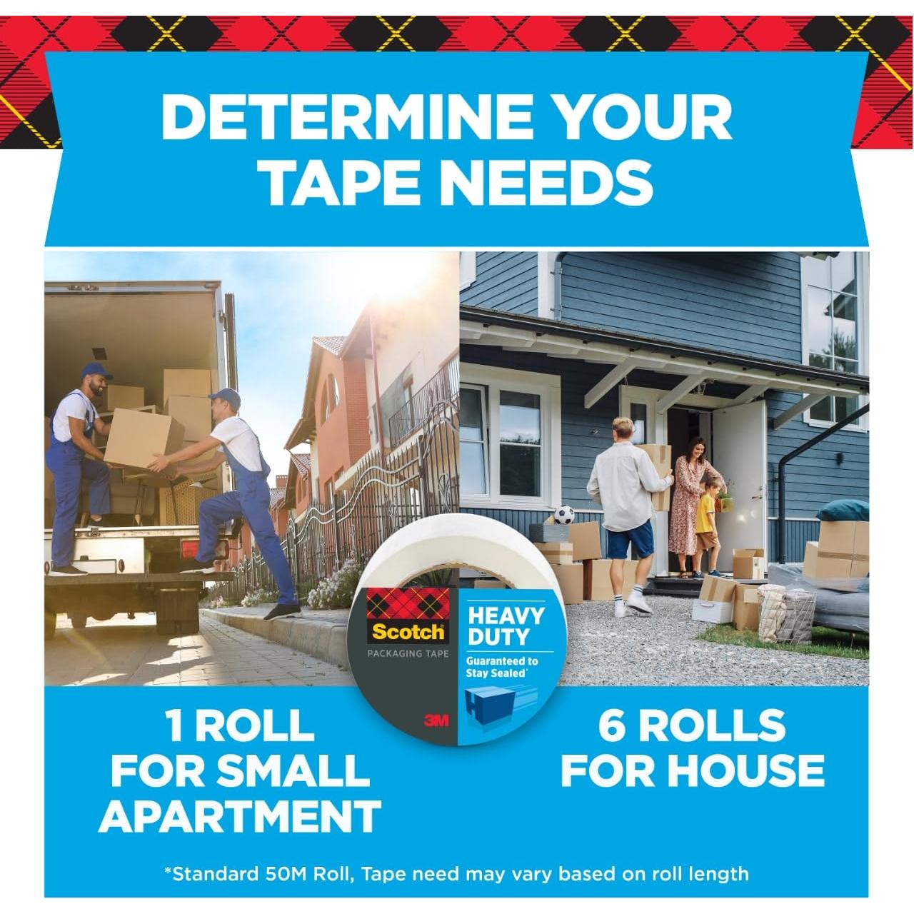 Cinta de Embalaje Scotch Alta Resistencia 4 Rollos 4.8 cm x 50 m