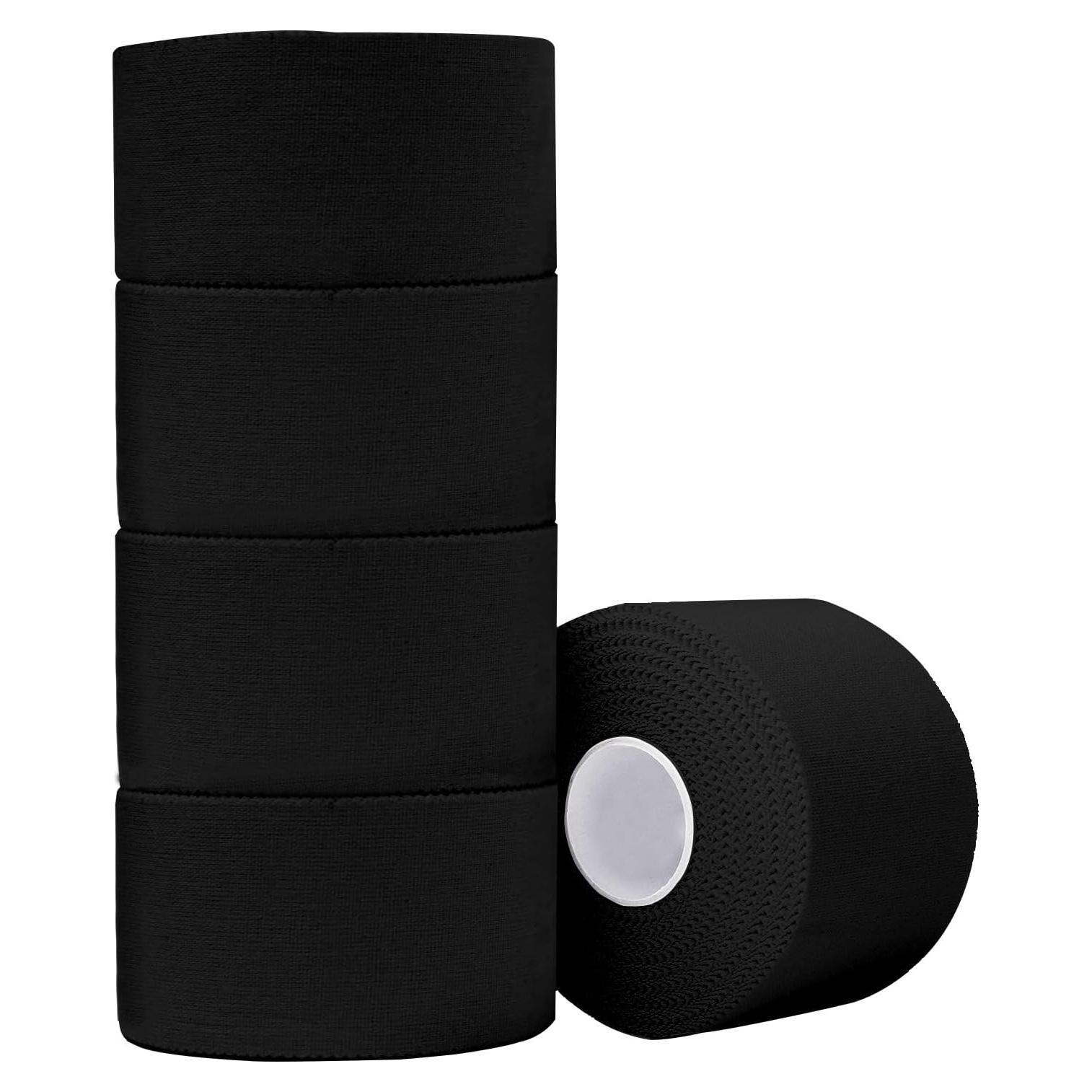 Cinta Atlética Negra ADMITRY - Paquete de 5 Rollos 3.81cm x 9.14m