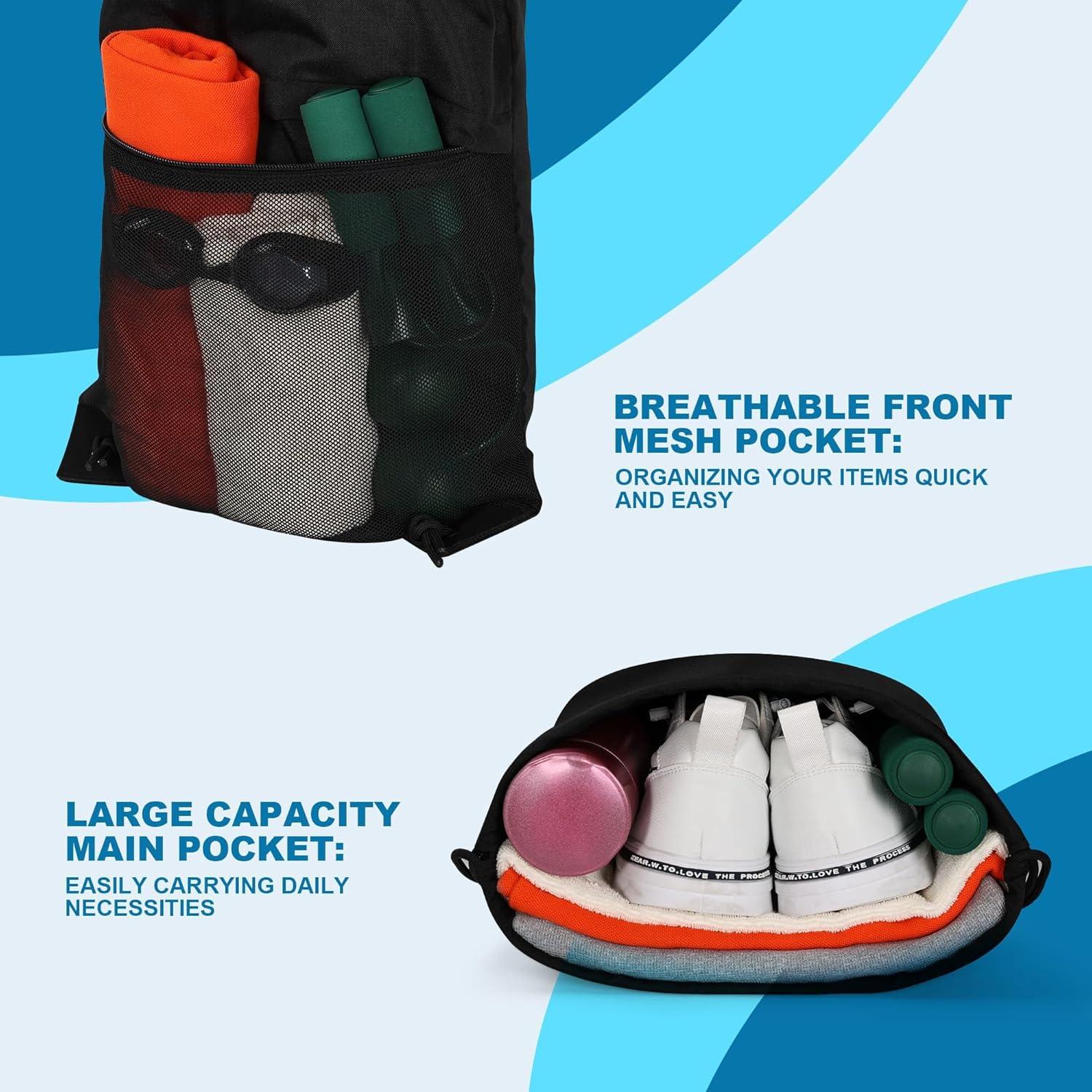 Mochila Deportiva Plegable TLM-skd01 20L Negra para Gimnasio