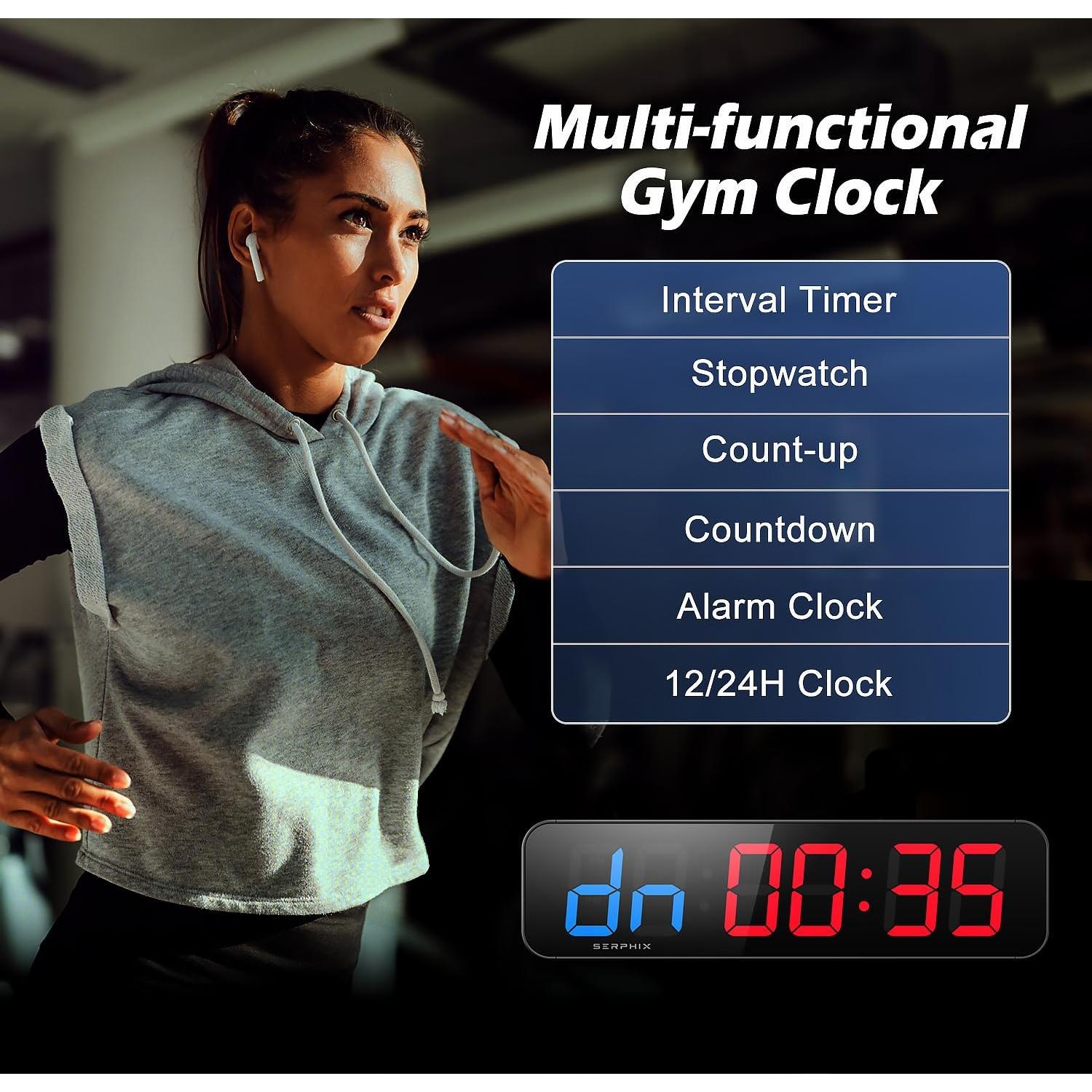 Temporizador de Gimnasio SERPHIX CT-105 LED 15.2" Personalizable