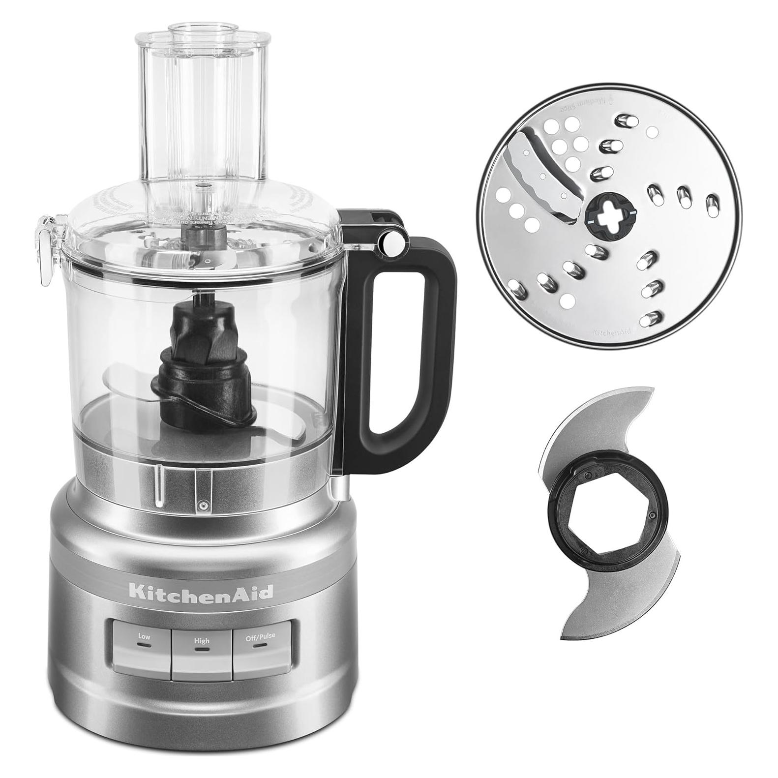 Procesador de Alimentos KitchenAid KFP0718, 7 Tazas, Plata