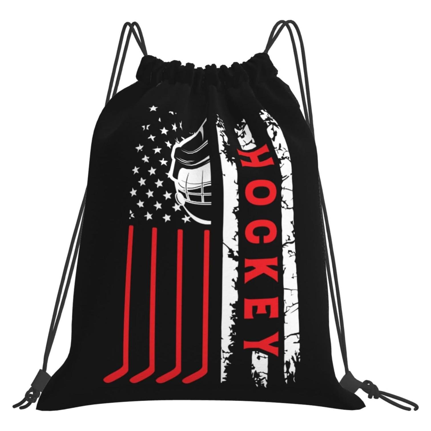 Mochila Unisex AIMASTZ con Cuerda Hockey Flag 36x42cm