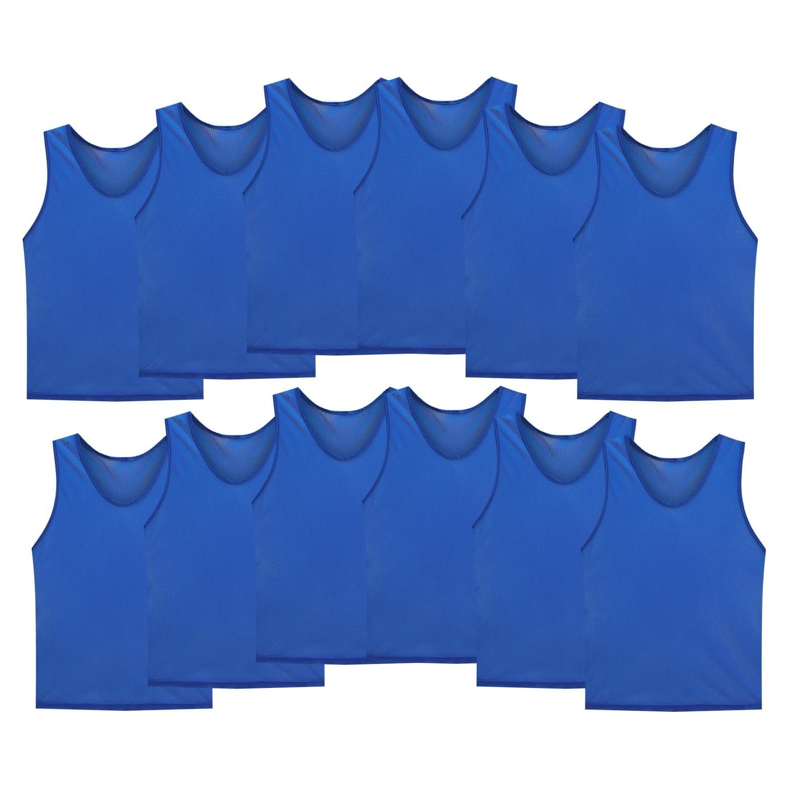 Chalecos de Entrenamiento de Malla 12 Pzs para Niños y Adultos