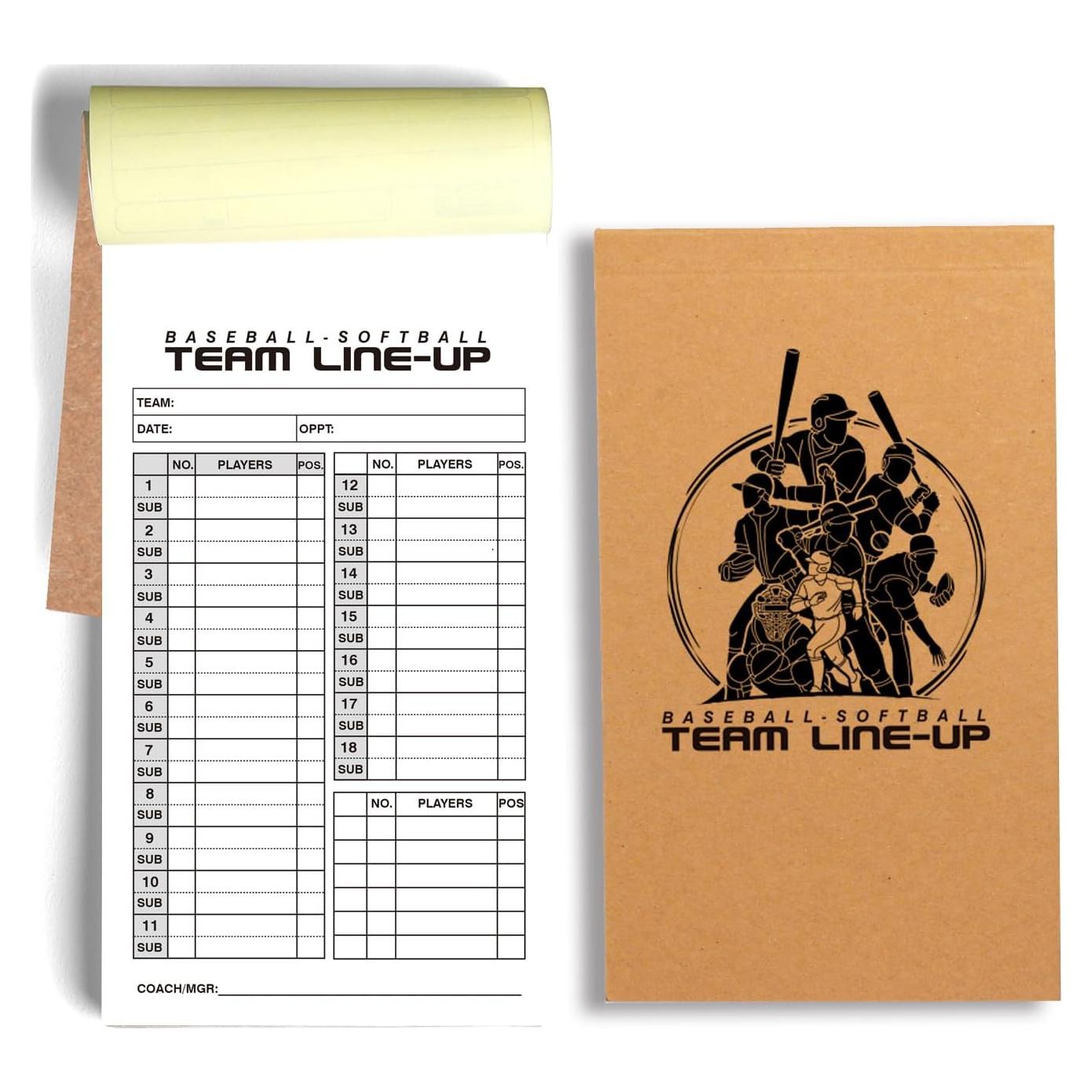 100 Tarjetas de Alineación Béisbol Softbol TENTADO 11.48x19.99cm