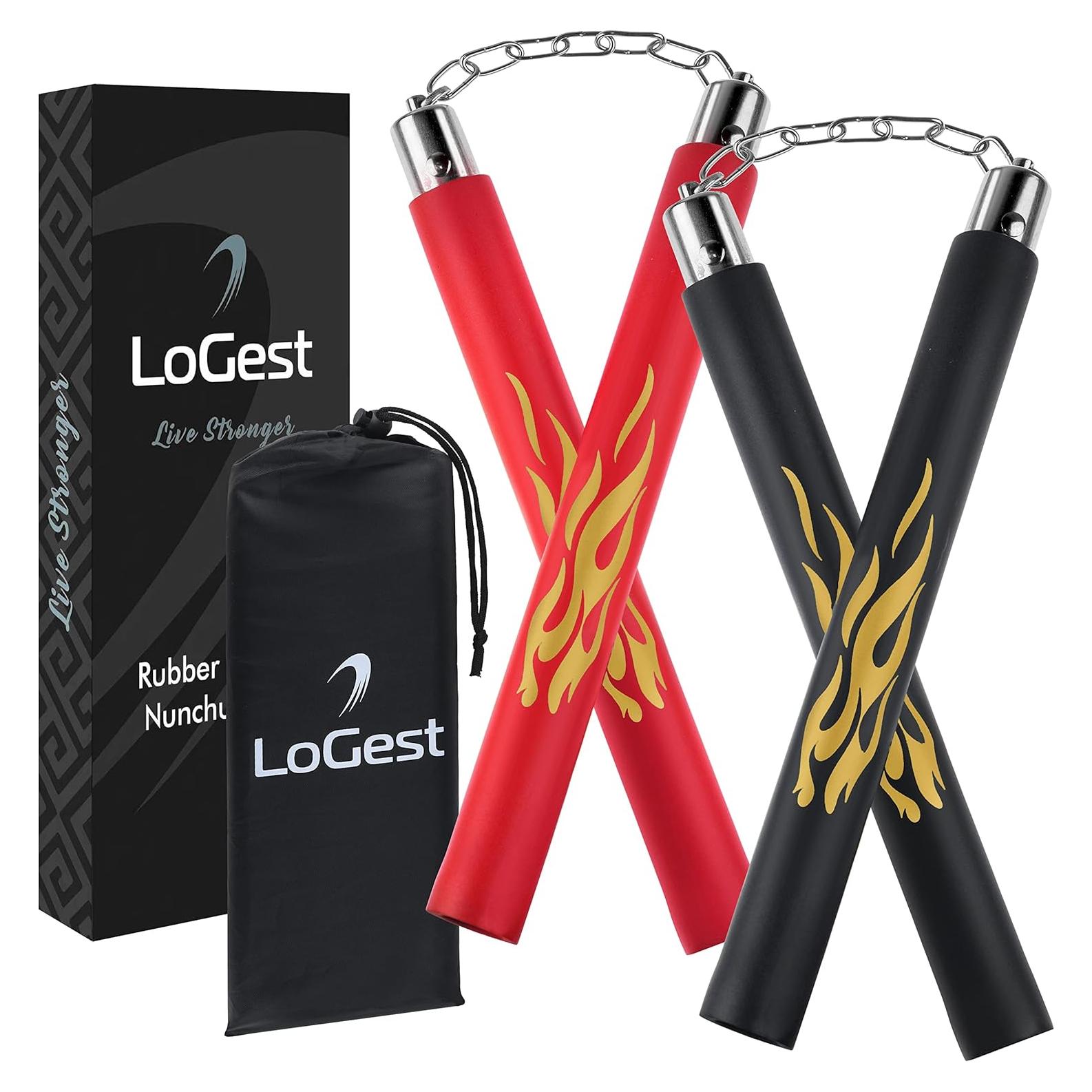 Nunchakus de Goma Espuma Logest - Paquete de 2 para Entrenamiento