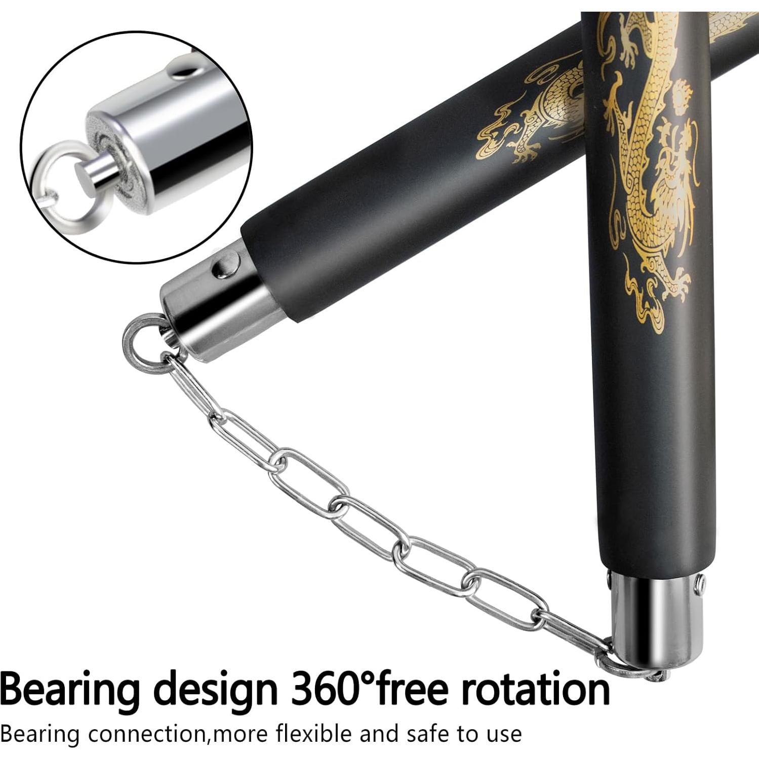 Nunchaku de Entrenamiento Zalani - Paquete de 2 Negro