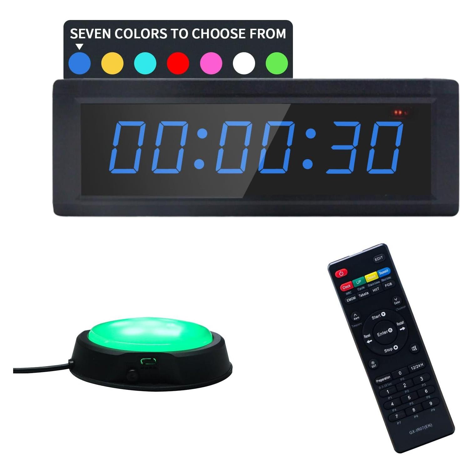 Reloj Temporizador de Gimnasio HANGZHOU GC-1.5T6RGB, LED RGB