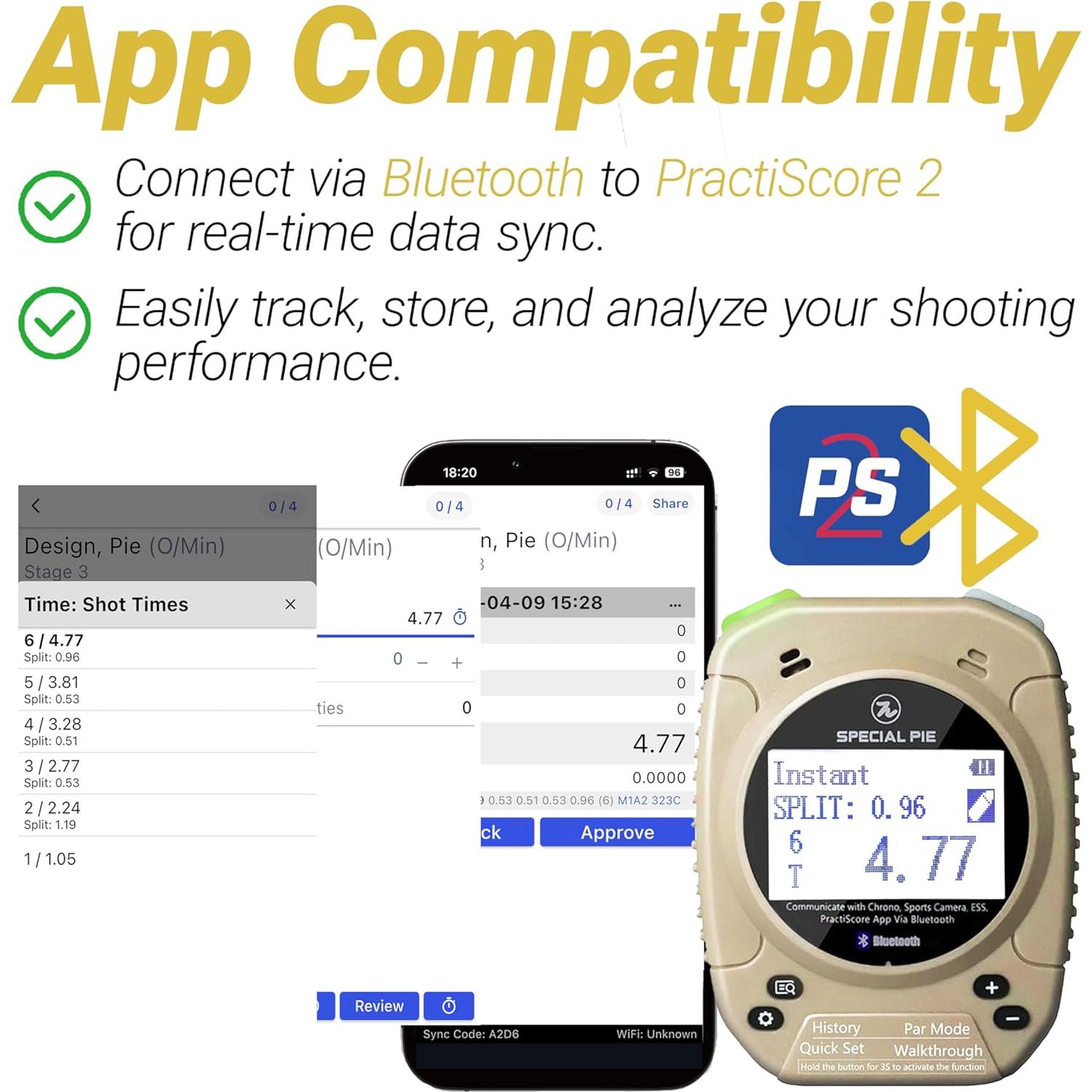 Temporizador de Disparos Design-Pie M1A2+ Caqui para Tiro