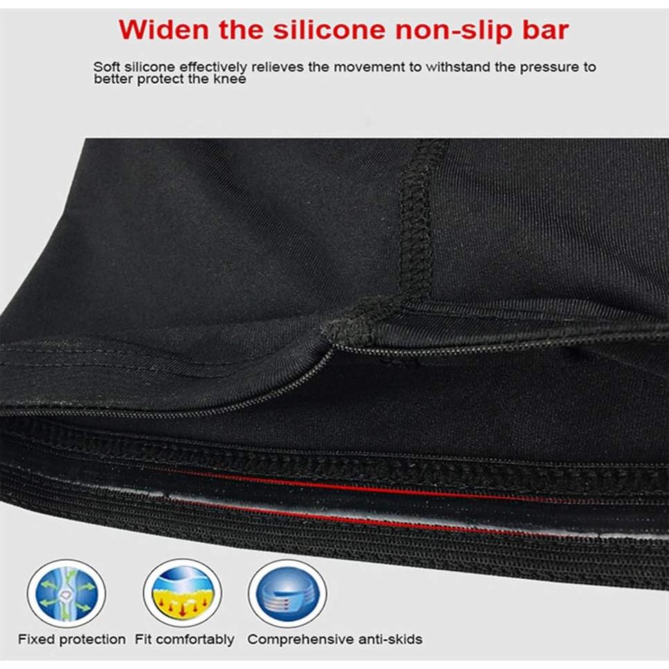 Manga de Compresión para Rodillas PISIQI - Unisex X-Grande Negra