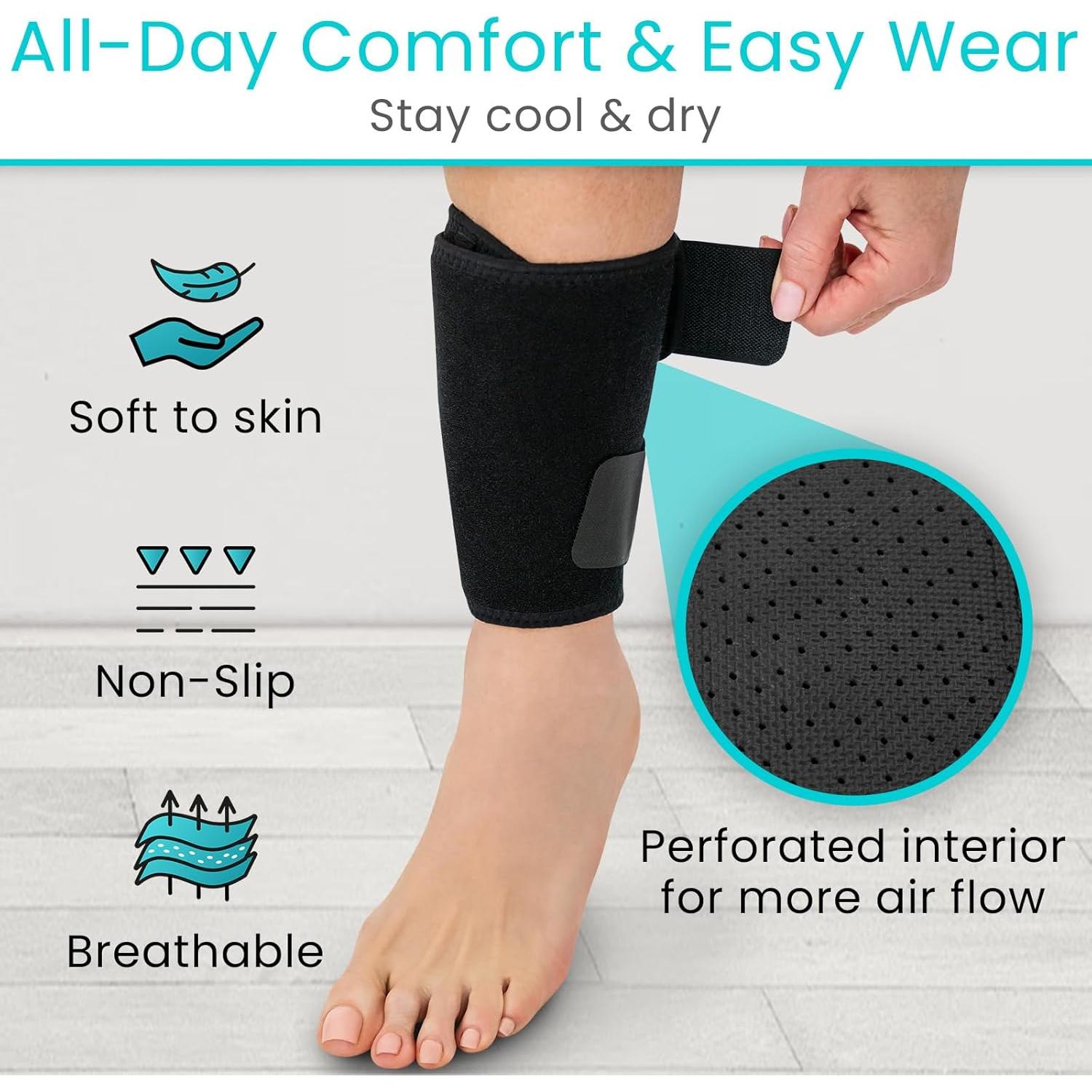 Vendaje de Compresión Vive para Espolones - Soporte Ajustable Negro