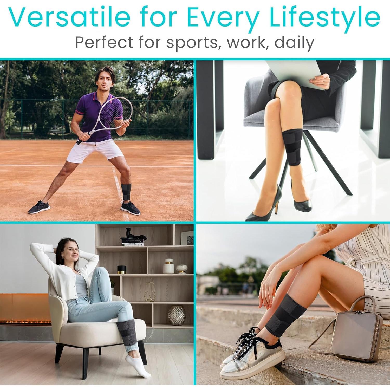 Vendaje de Compresión Vive para Espolones - Soporte Ajustable Negro