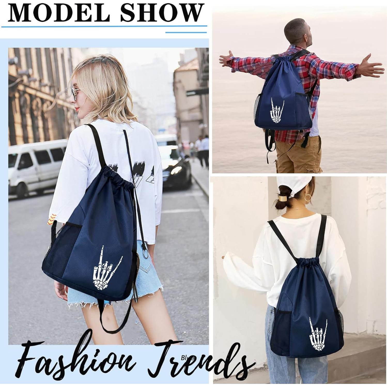 Mochila de Cuerda Viofre Unisex Calavera 30L Impermeable