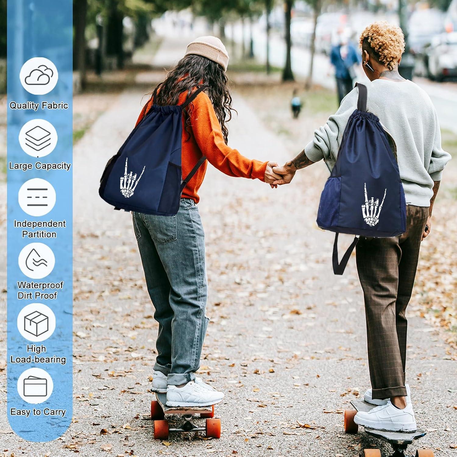 Mochila de Cuerda Viofre Unisex Calavera 30L Impermeable