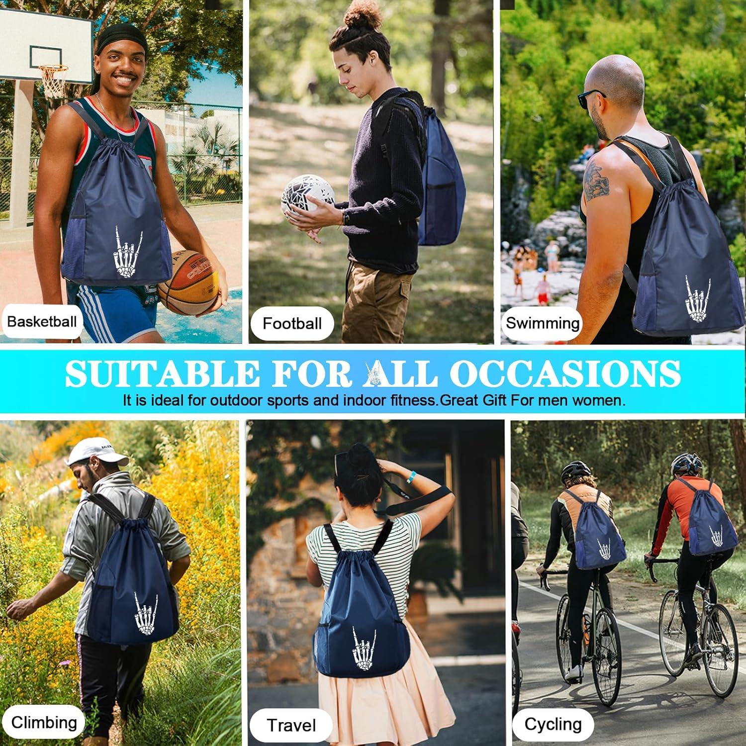 Mochila de Cuerda Viofre Unisex Calavera 30L Impermeable