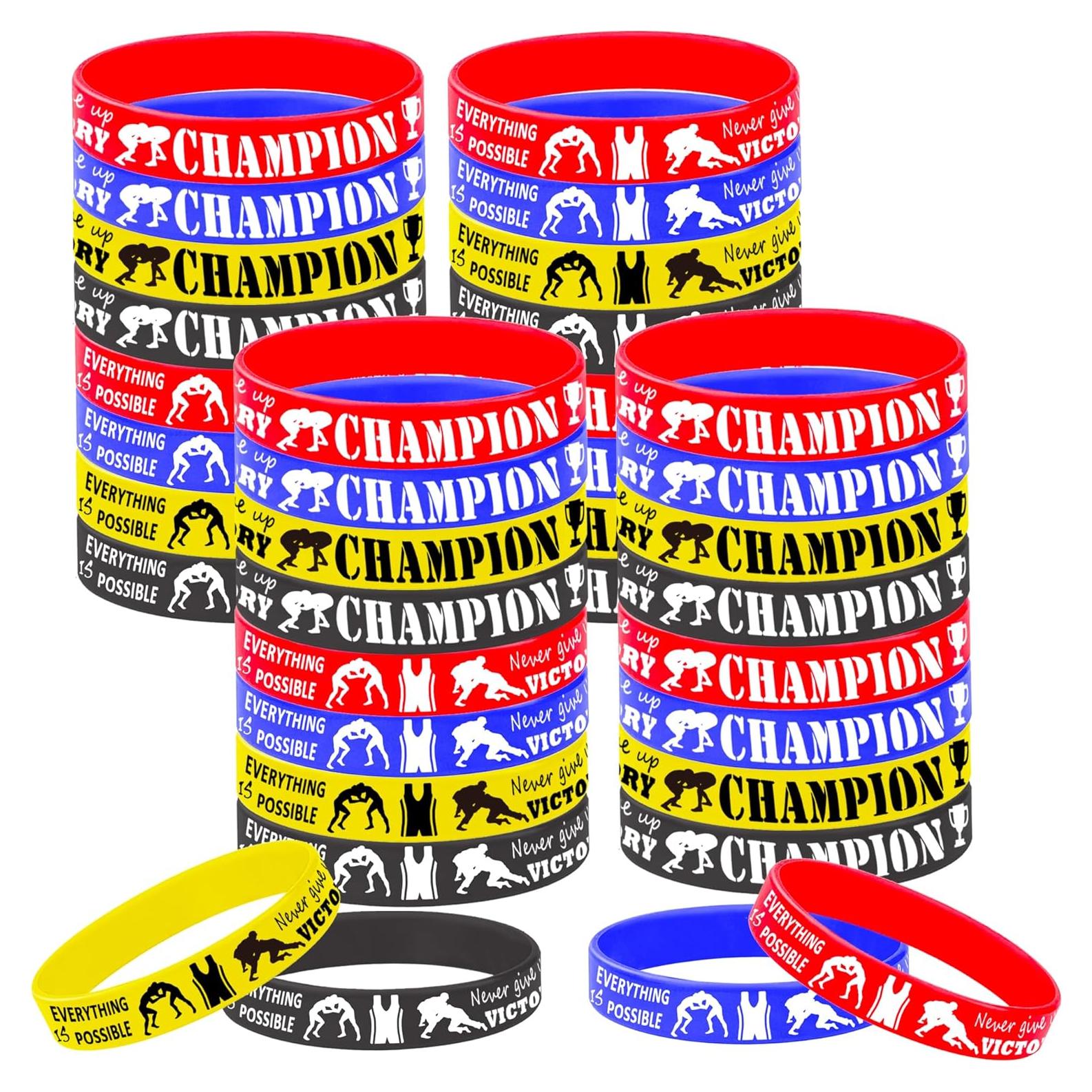 CupaPlay 36 Pulseras de Silicona para Fiesta Jiu-Jitsu