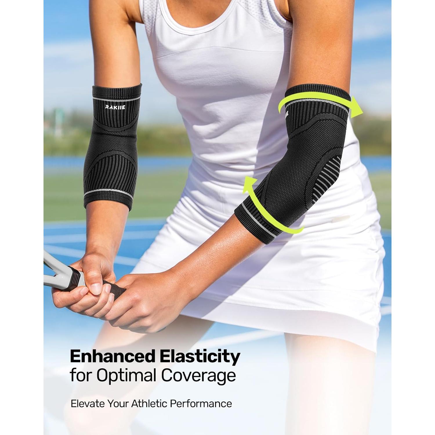 Manga de Compresión para Codo Rakiie - Alivio Tendonitis - Mediana