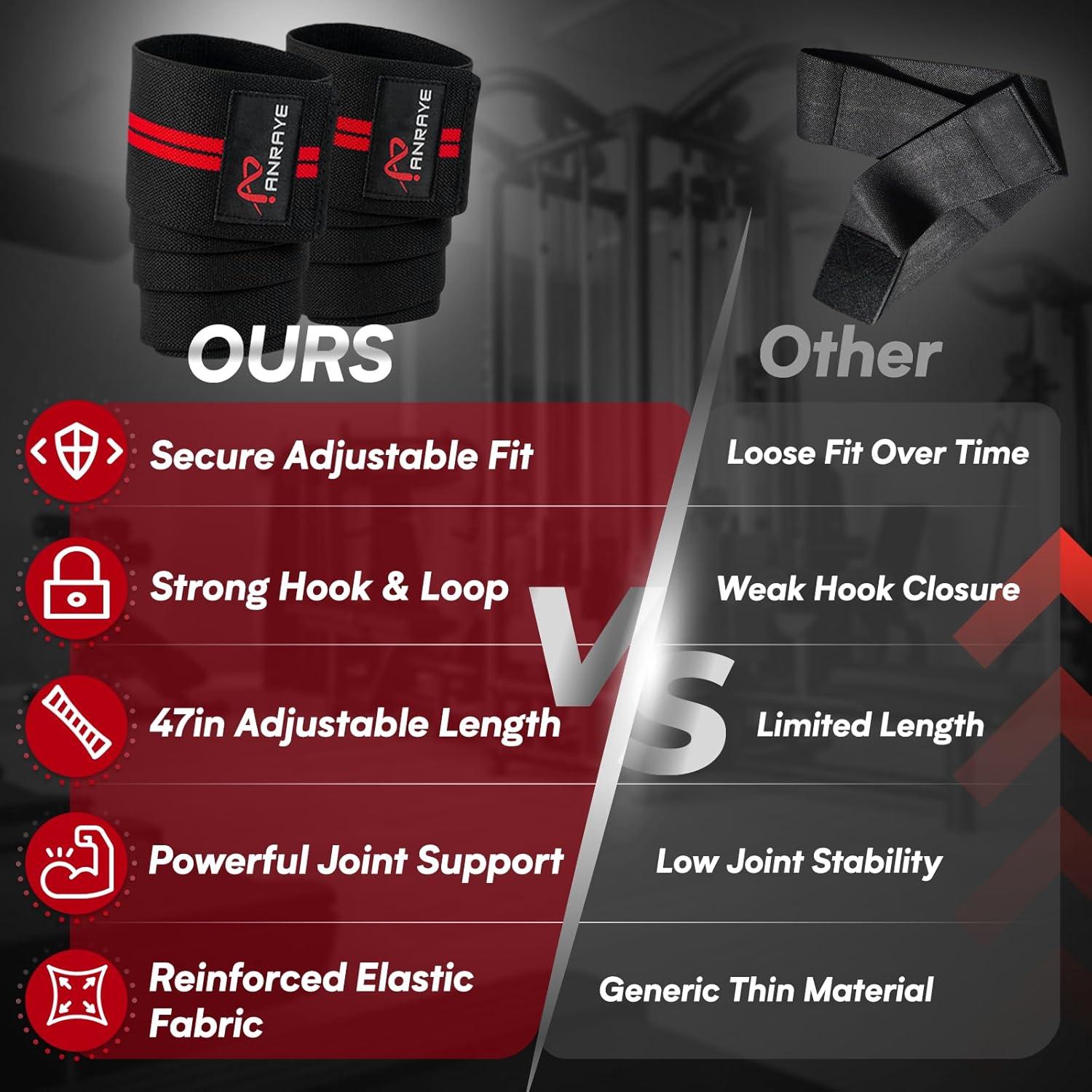 Envolturas de Codo Anraye para Levantamiento de Pesas 119 cm