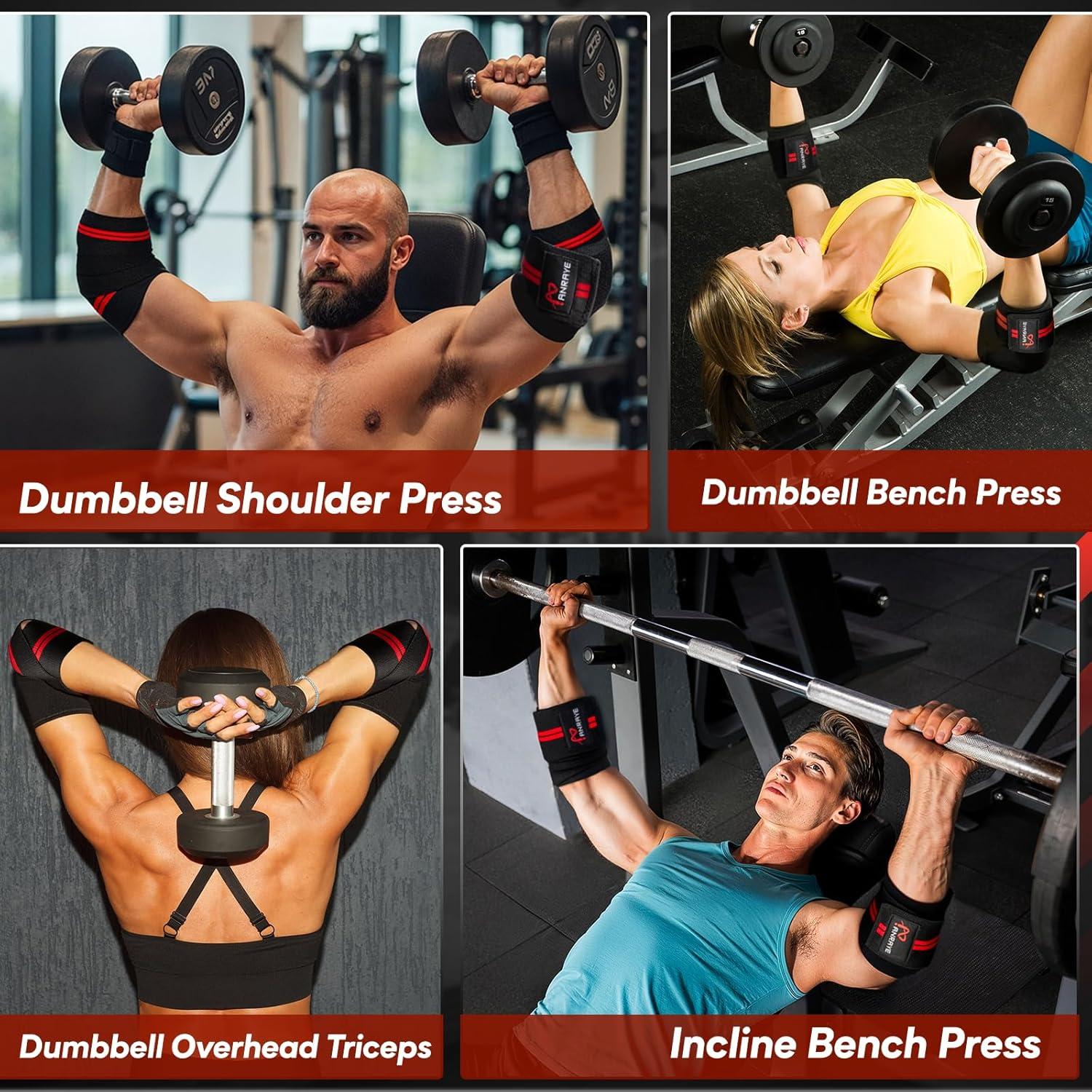 Envolturas de Codo Anraye para Levantamiento de Pesas 119 cm