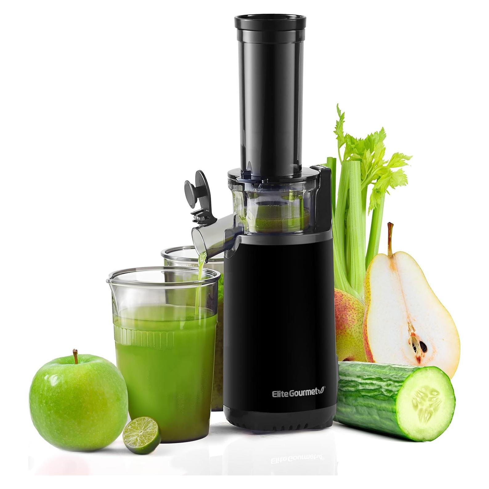 Exprimidor Masticador Elite Gourmet EJX600 0.47L Negro