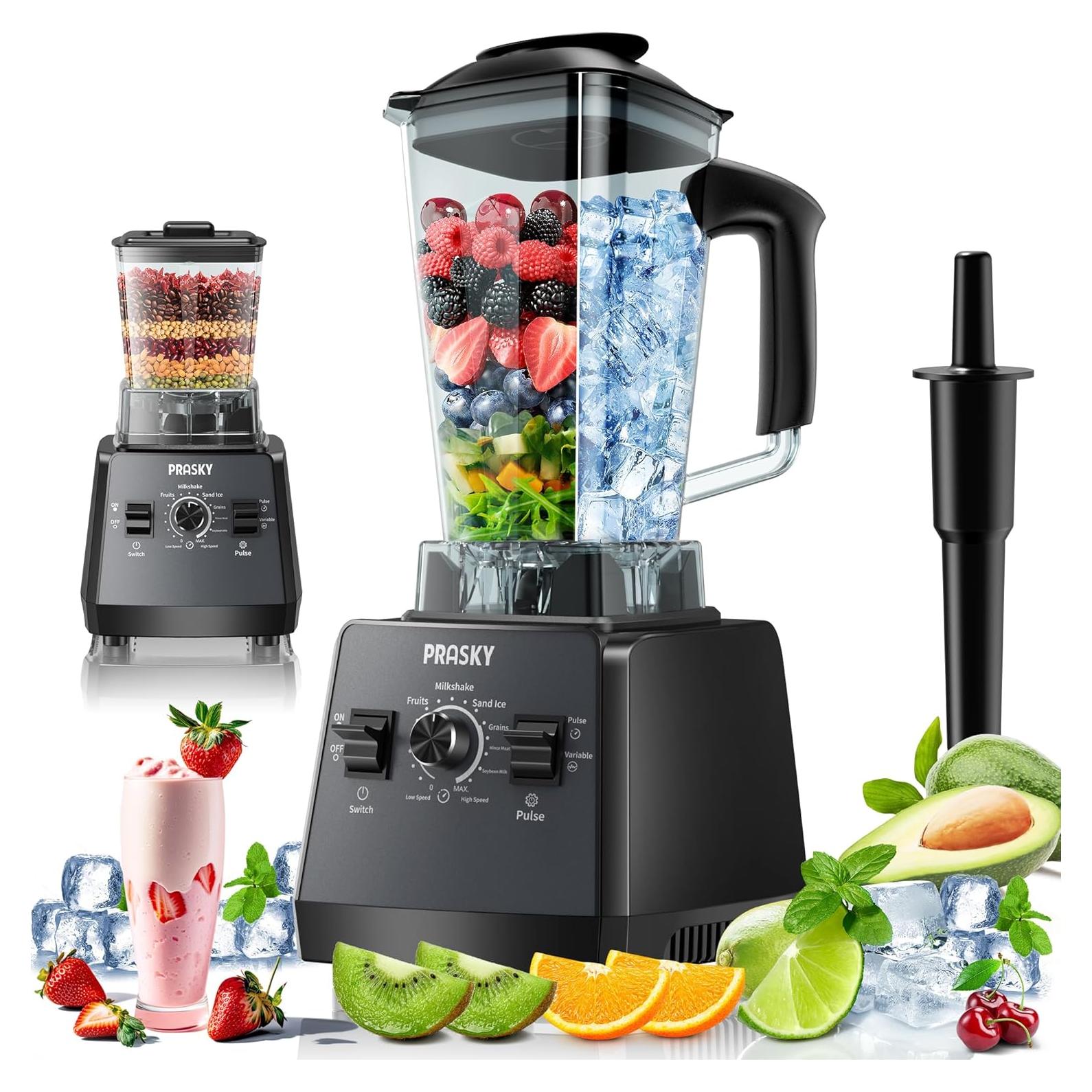 Mezclador PRASKY 2400W 2L 25000RPM Libre de BPA Gris