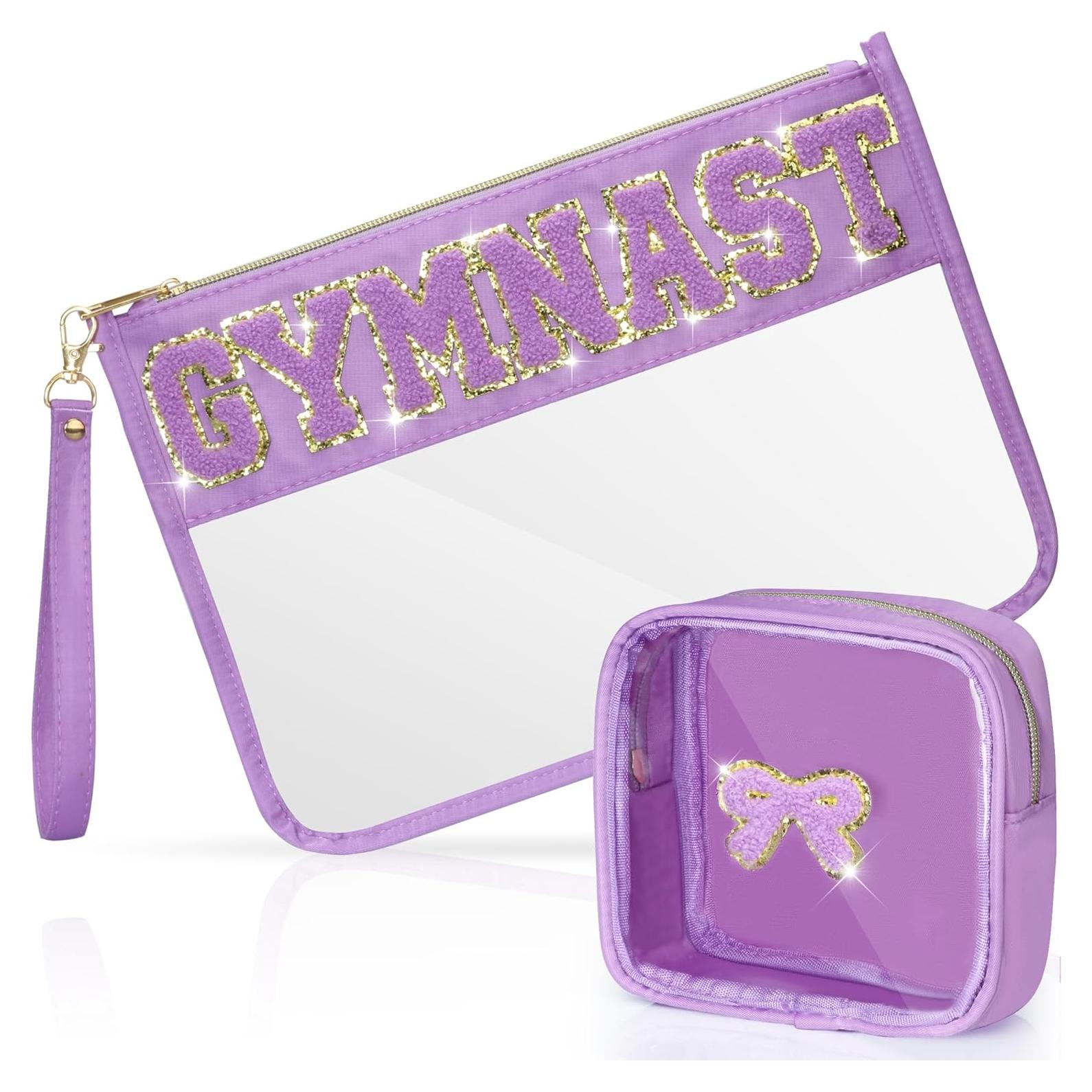 Set de 2 Bolsas de Maquillaje BuyCard GYMNAST Púrpura PVC Impermeable