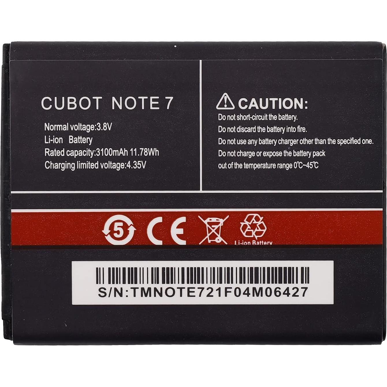 Batería Duotipa 3100mAh Compatible CUBOT Note 7 + Herramientas