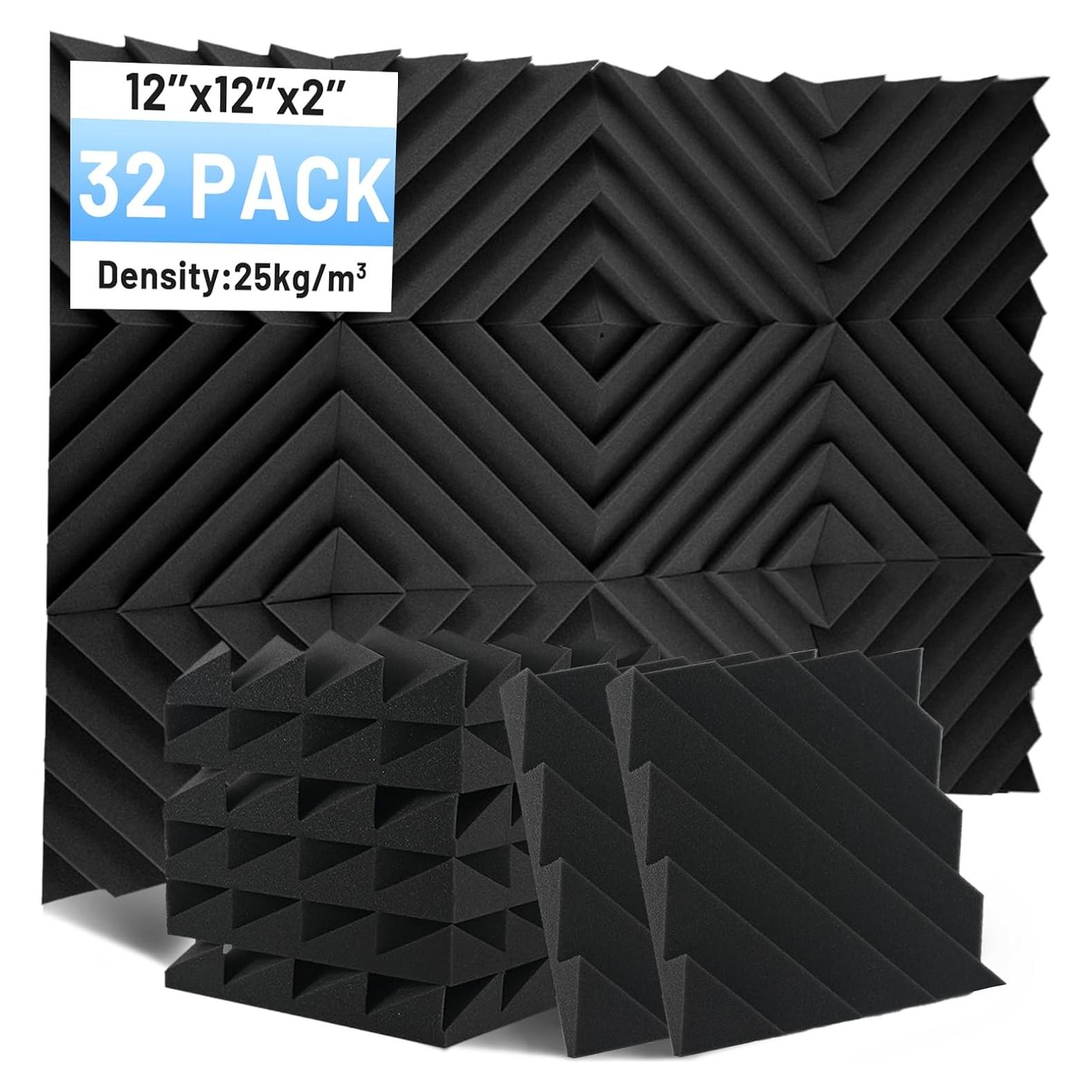 Paneles Acústicos Aislantes Focusound 32 Piezas 5 cm Negro