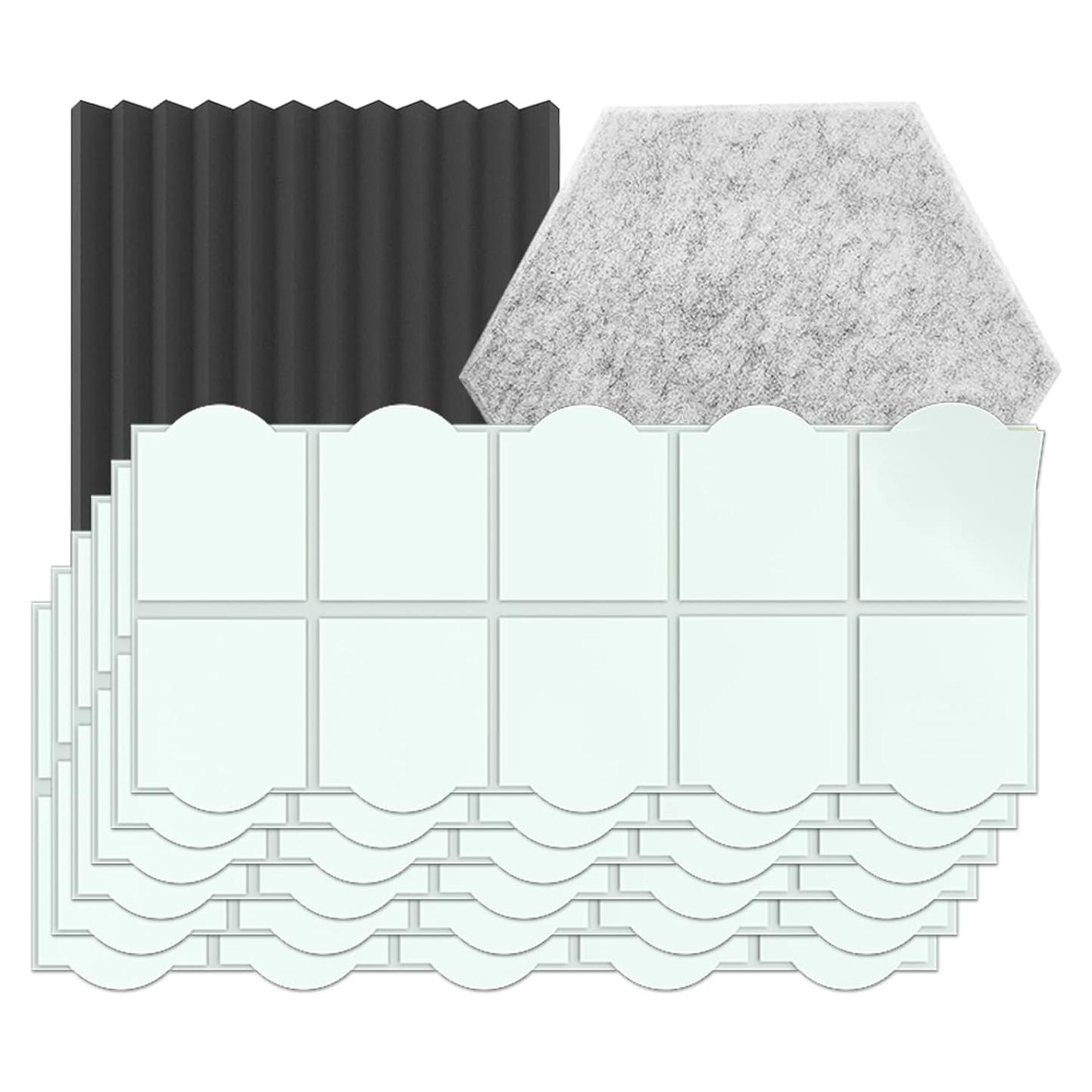 Cinta Adhesiva Doble Cara EGINO 120 Cuadrados 30mm para Espuma Acústica