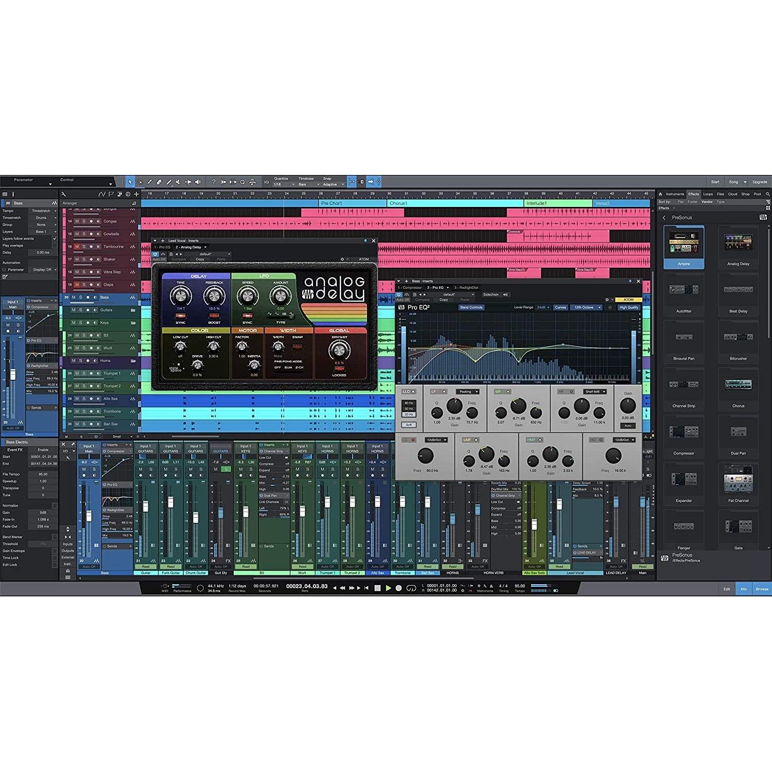 Interfaz de Audio/MIDI PreSonus AudioBox 96 con Software Studio One