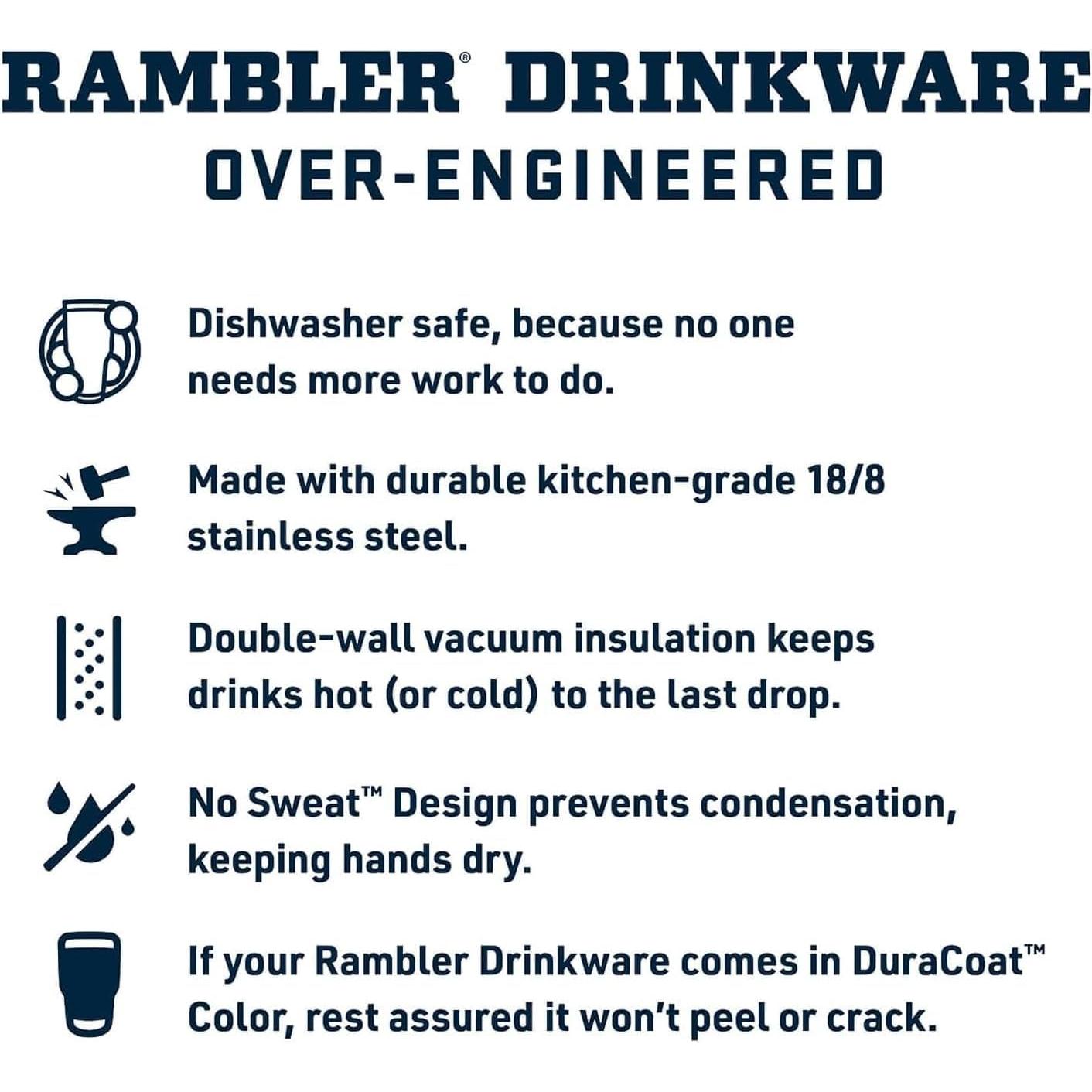 Taza Aislada YETI Rambler 30 oz Acero Inoxidable Azul Marino