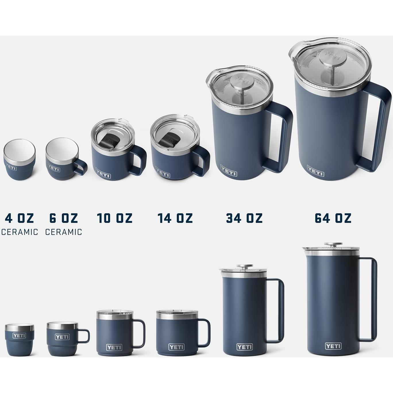 Taza Apilable YETI Rambler 10 oz Acero Inoxidable Negra