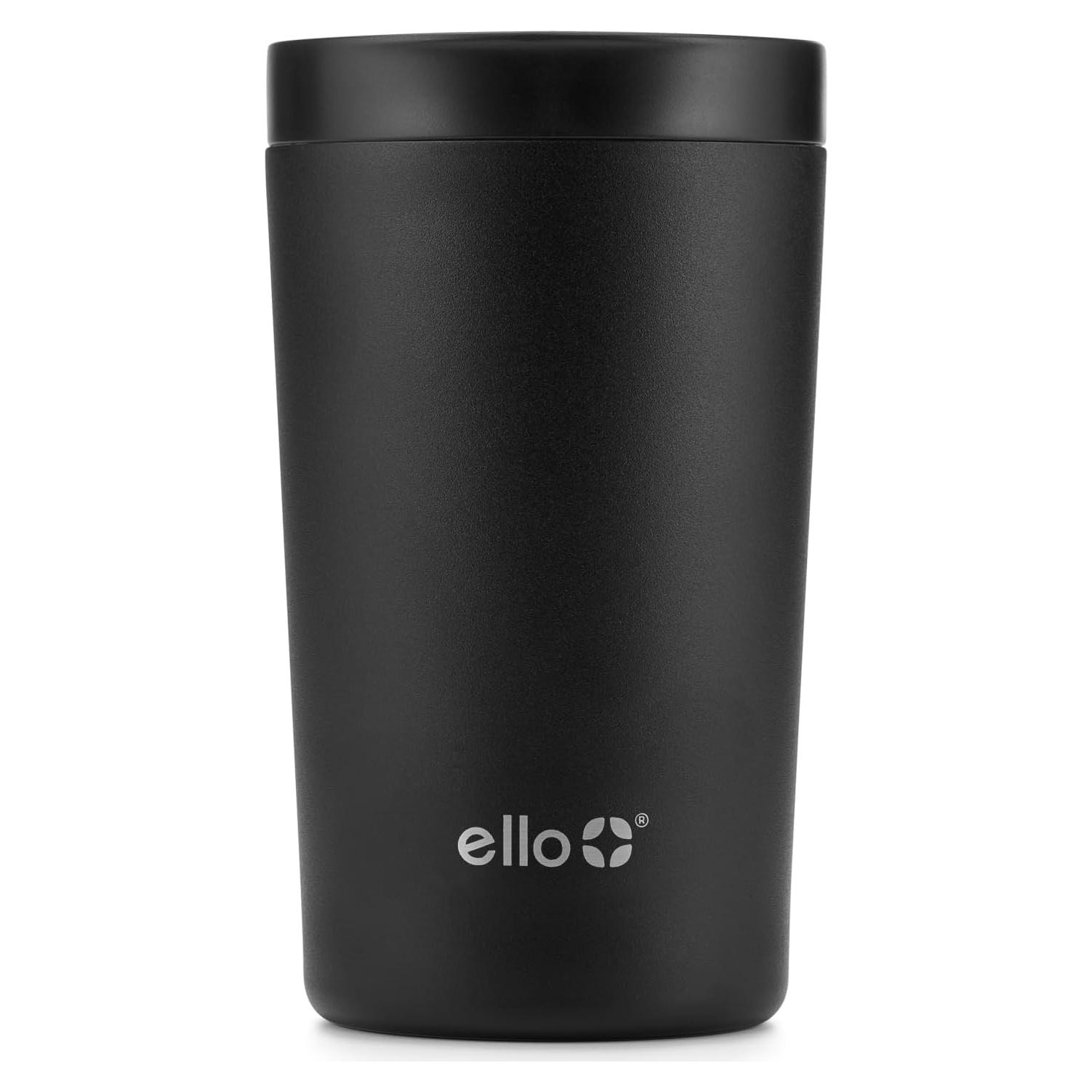 Taza de Viaje Ello Jones Acero Inoxidable 311ml Negra