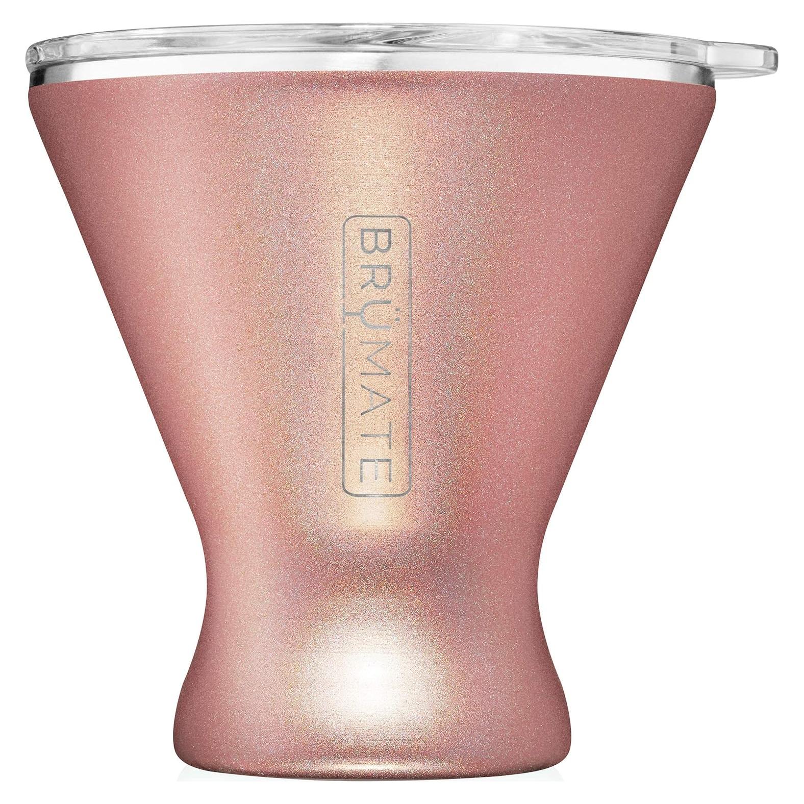 Tumbler de Martini BrüMate 10oz Acero Inoxidable Aislado Oro Rosa