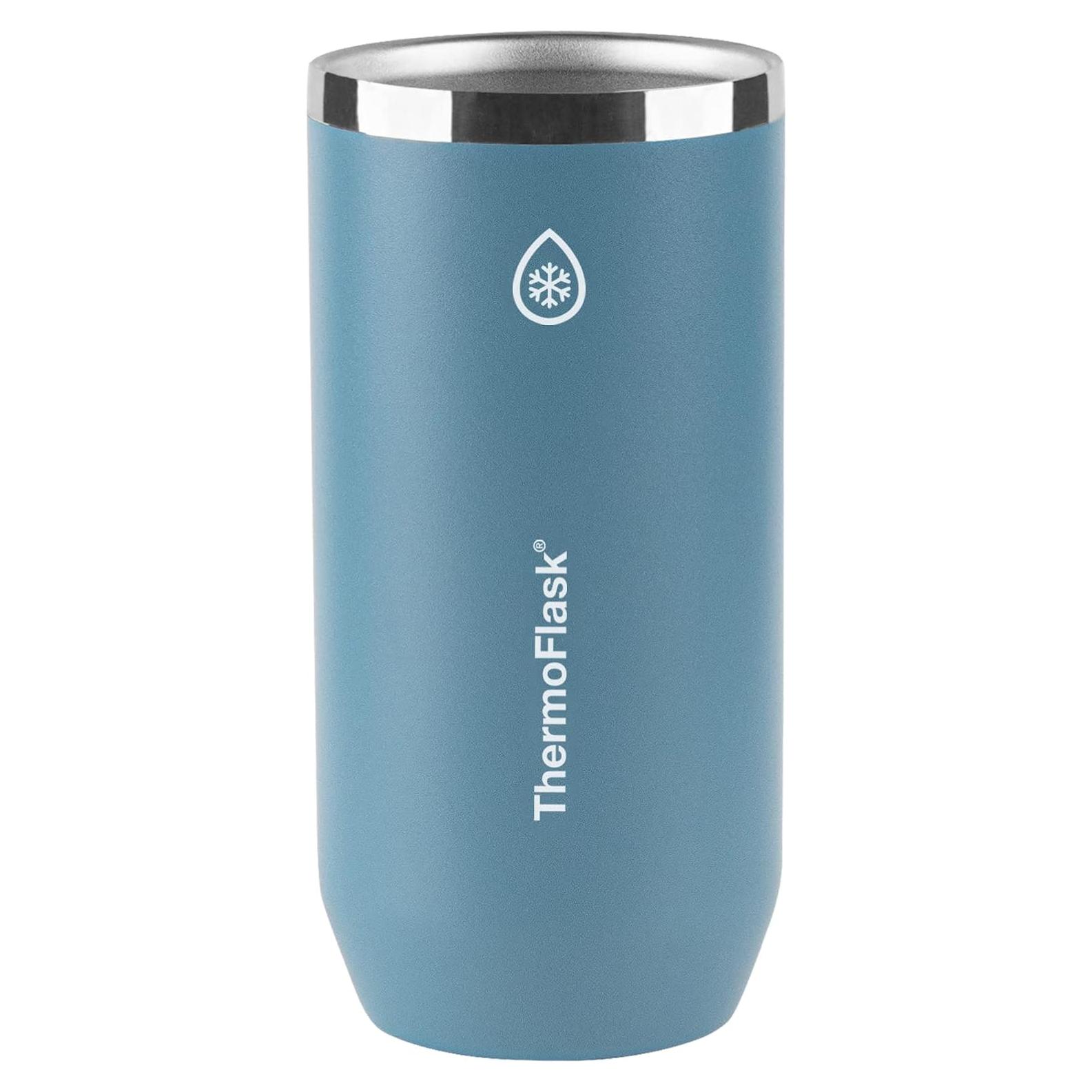 Enfriador de Lata Alto TermoFrasco 473 ml Acero Inoxidable Azul