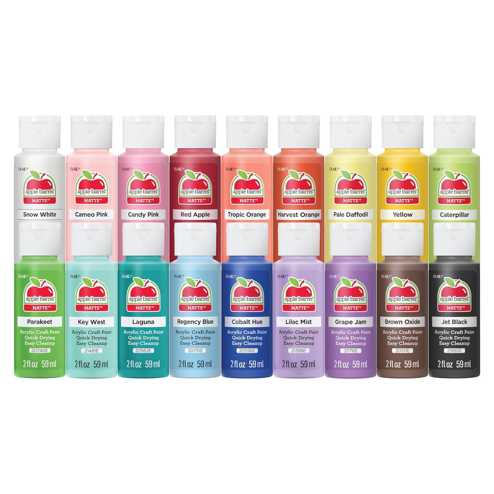 Conjunto de Pintura Acrílica Apple Barrel PROMOTCK 18 Colores 59 ml