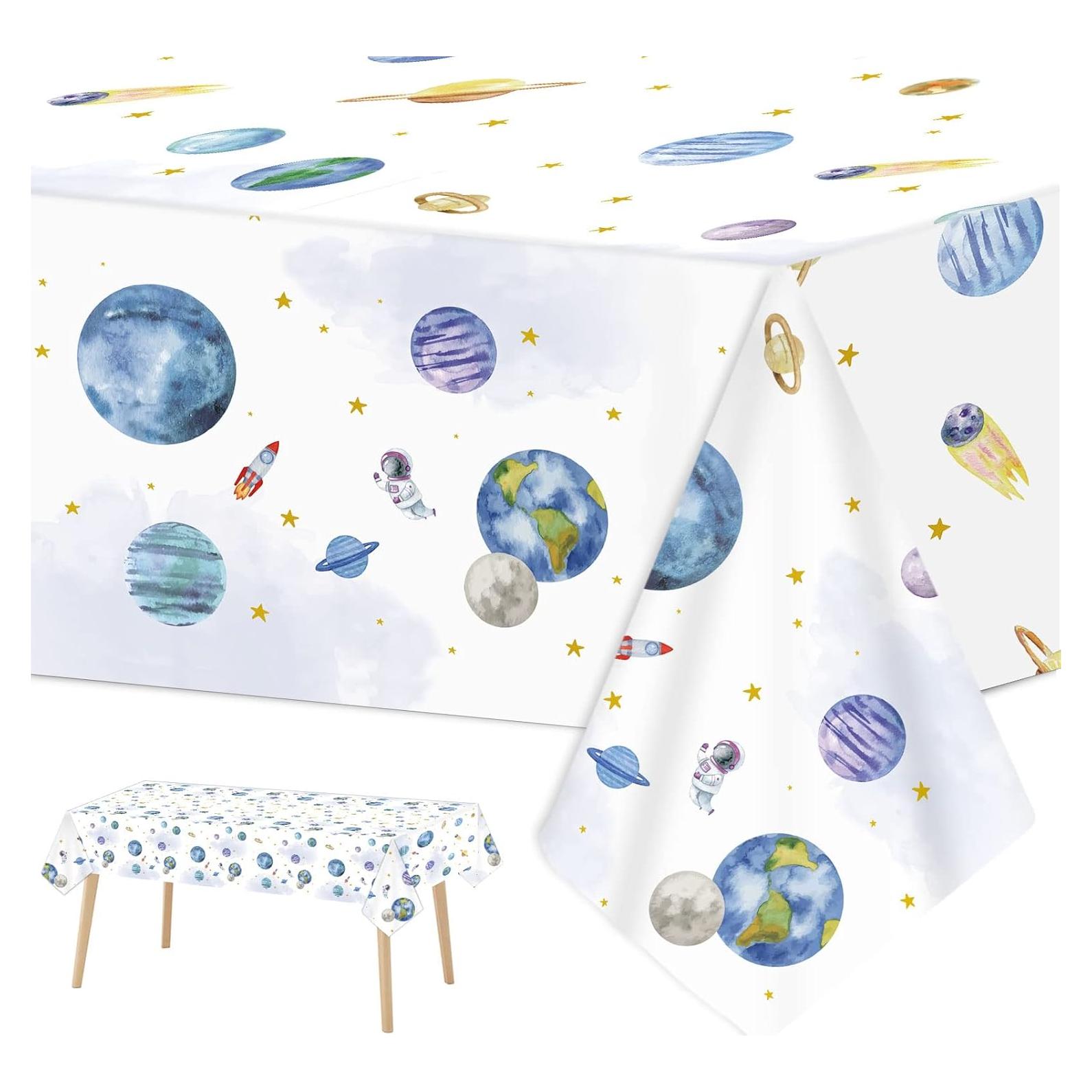 Manteles de Cumpleaños Espacial ZOIIWA 3 Piezas 137x274 cm