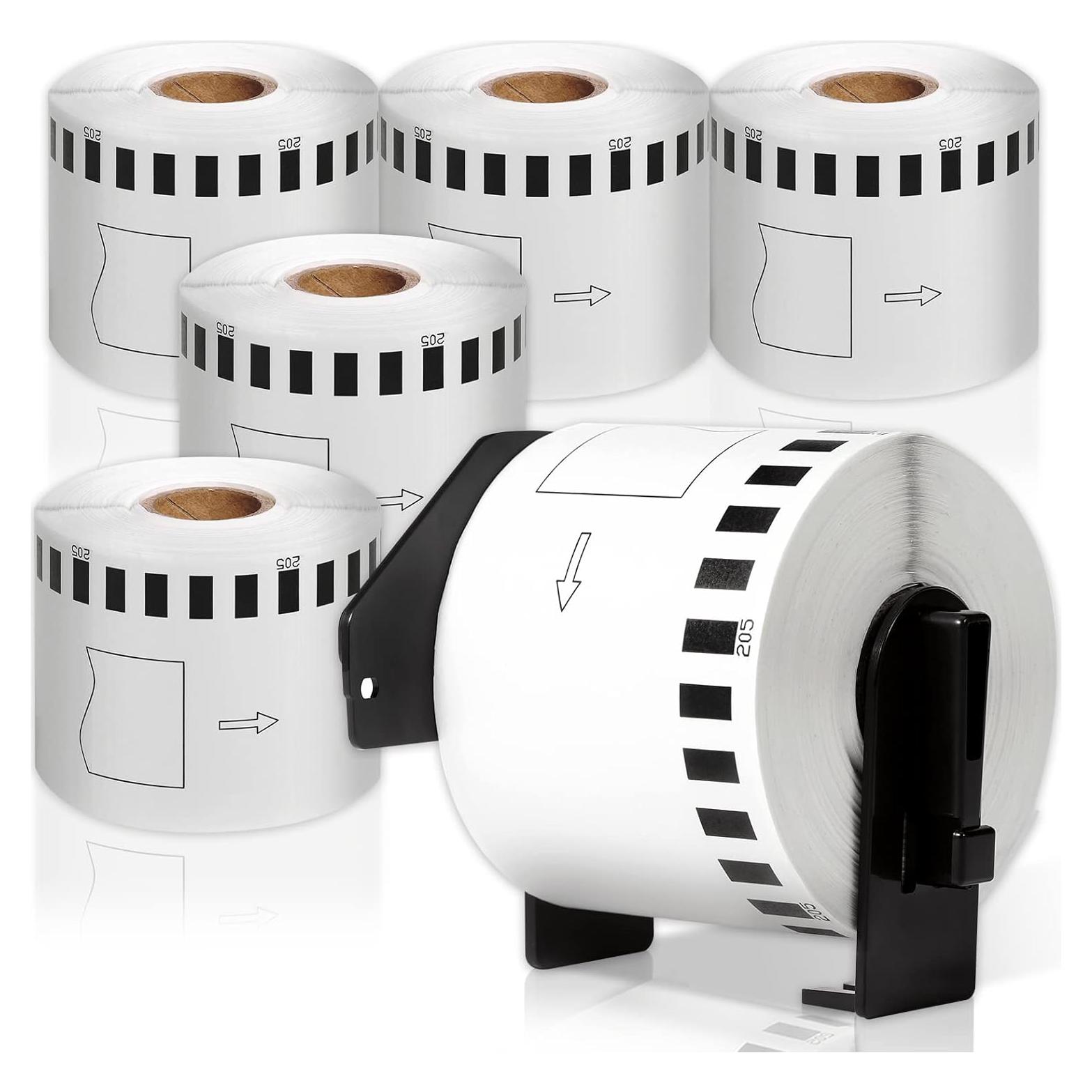 Rollo de Etiquetas COLORWING DK-2205 62mm x 30.48m 6 Rollos