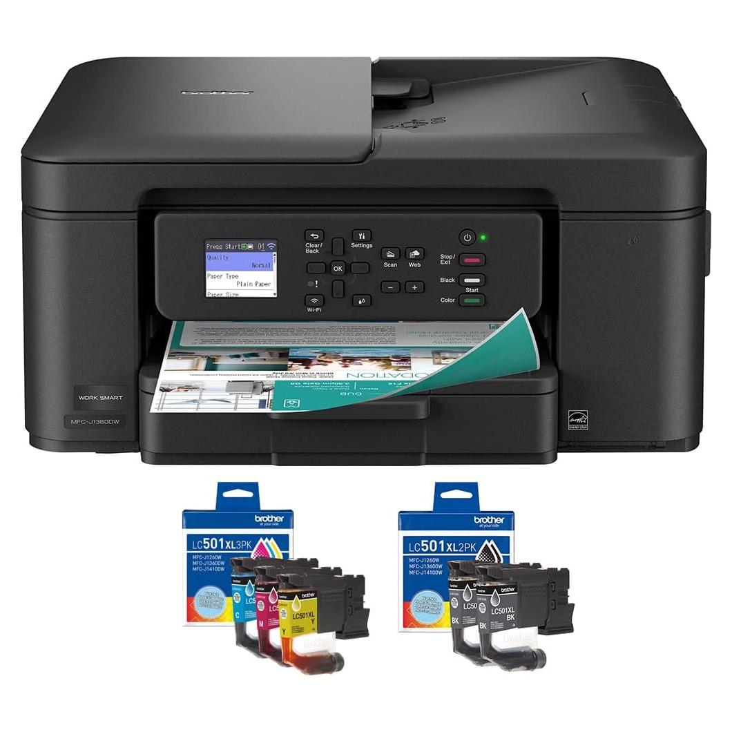 Impresora Todo-en-Uno Brother MFC-J1360DW Inalámbrica Color