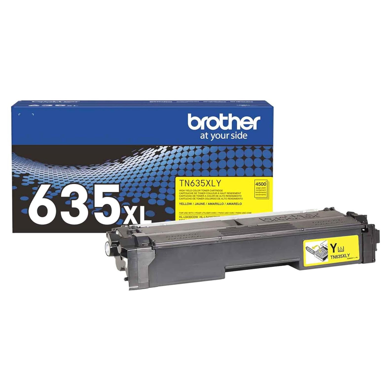 Cartucho de Tóner Amarillo Brother TN635XLY Alta Capacidad