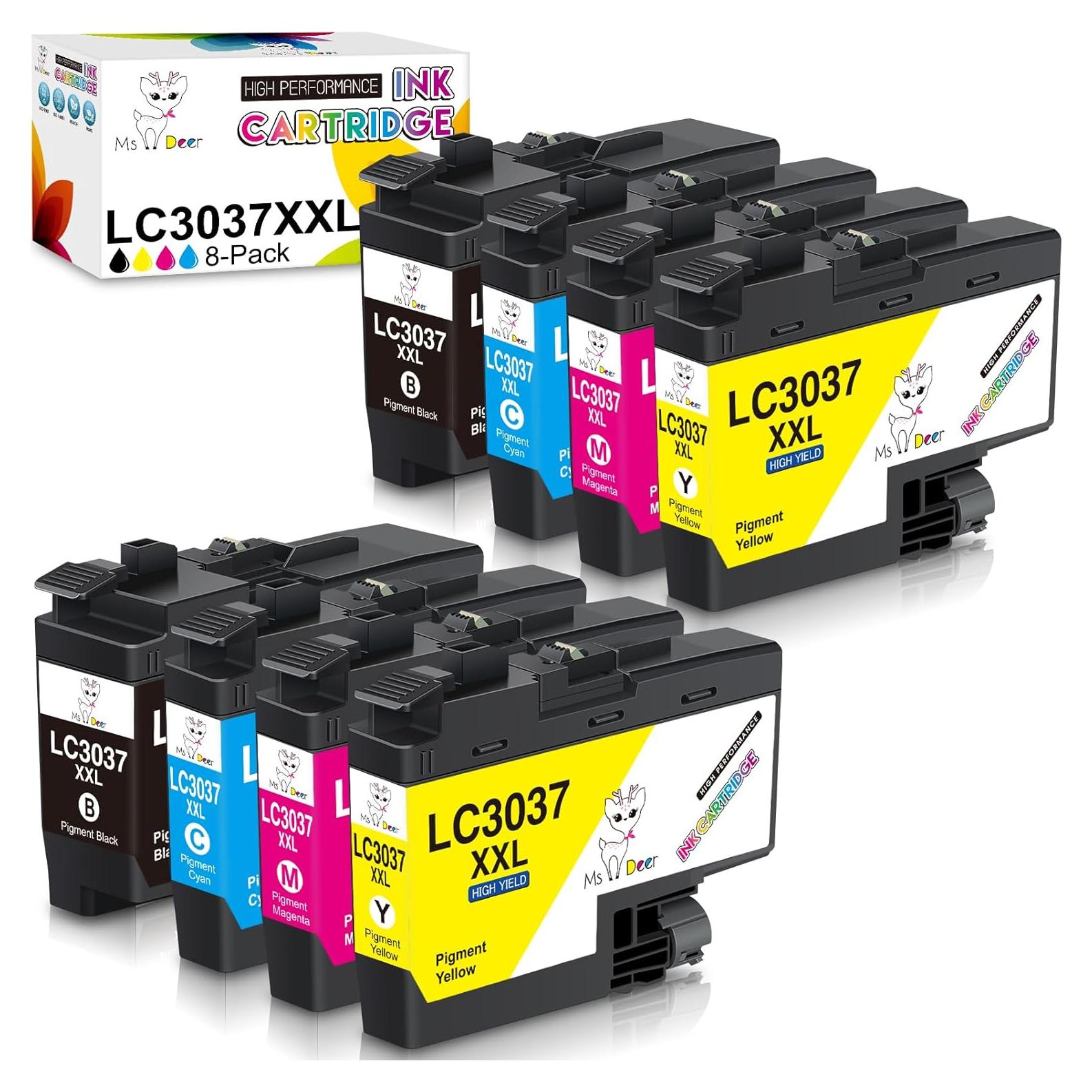 Cartuchos de tinta compatibles MS DEER LC3037 BK/C/M/Y 8 unidades