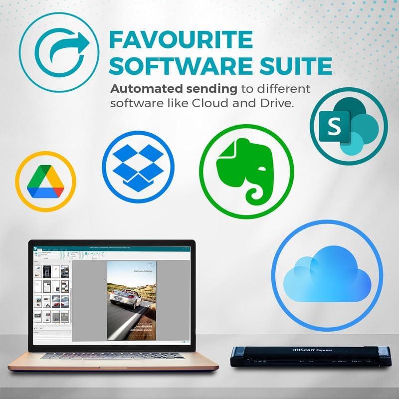 Escáner Portátil IRIScan Express v4 8PPM USB - Documentos y Recibos
