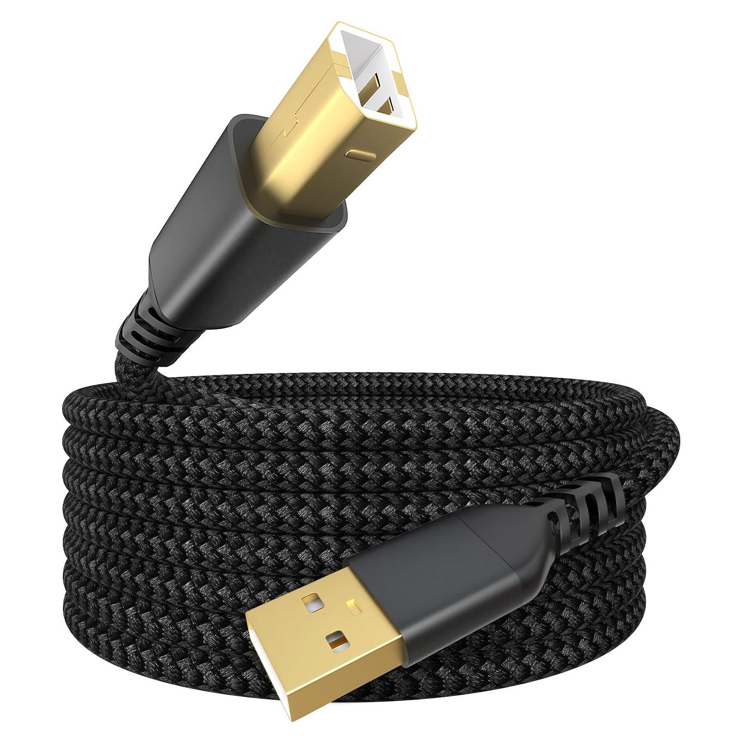Cable USB A a B 2.0 Voyorti 5.03m para impresora y escáner