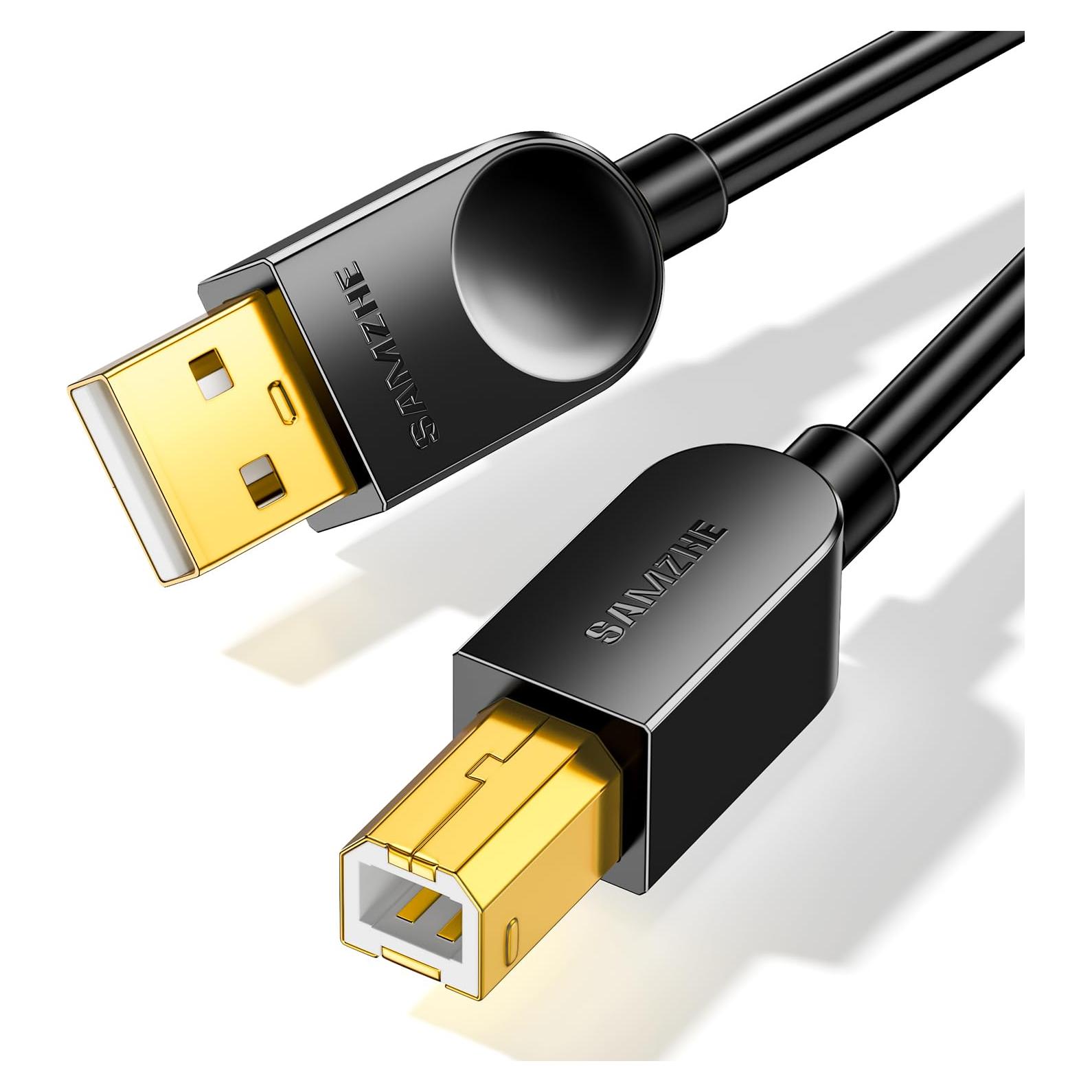 Cable de Impresora USB 2.0 SAMZHE 1.5M Alta Velocidad
