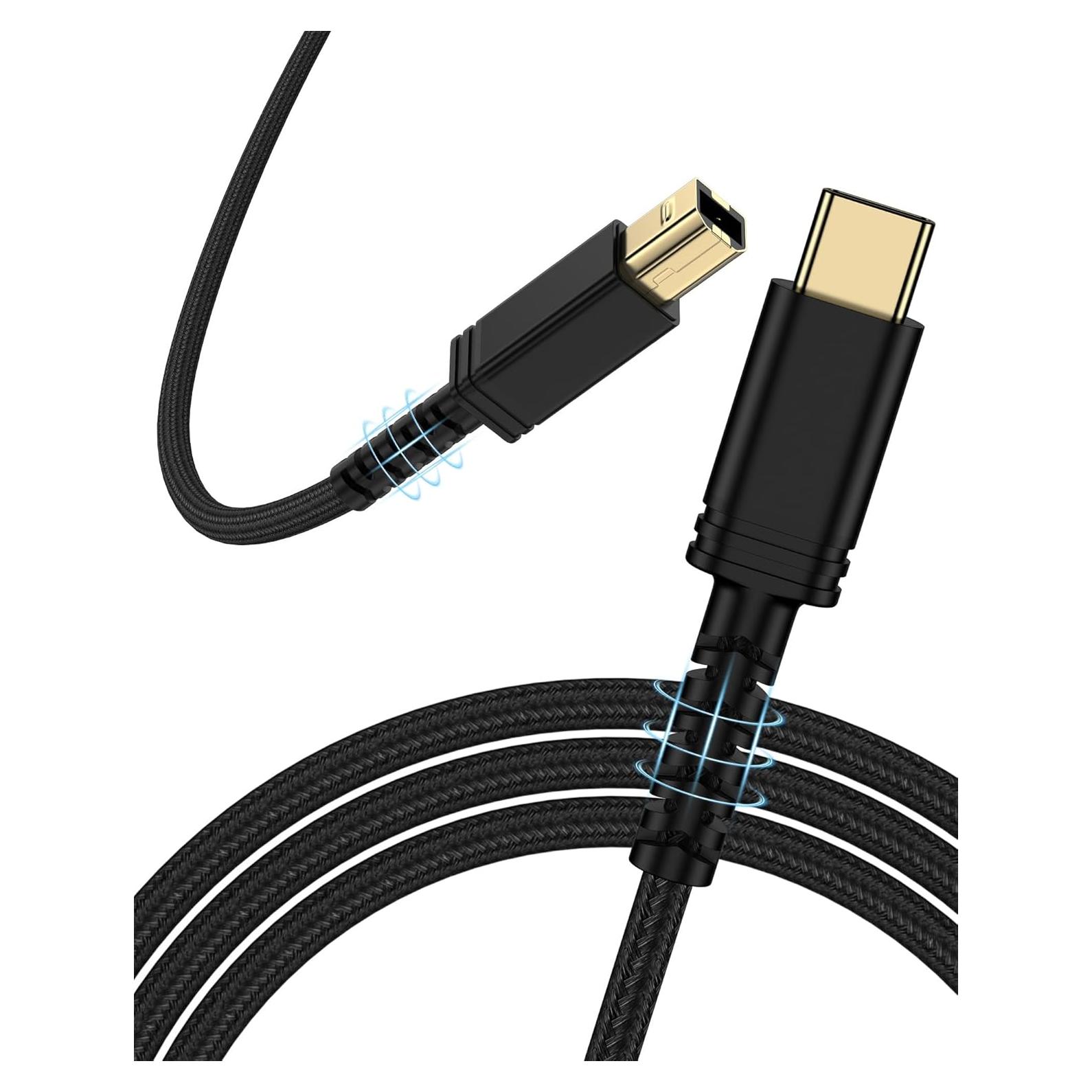 Cable USB B a C 1.83m AILKIN para Impresora y Escáner