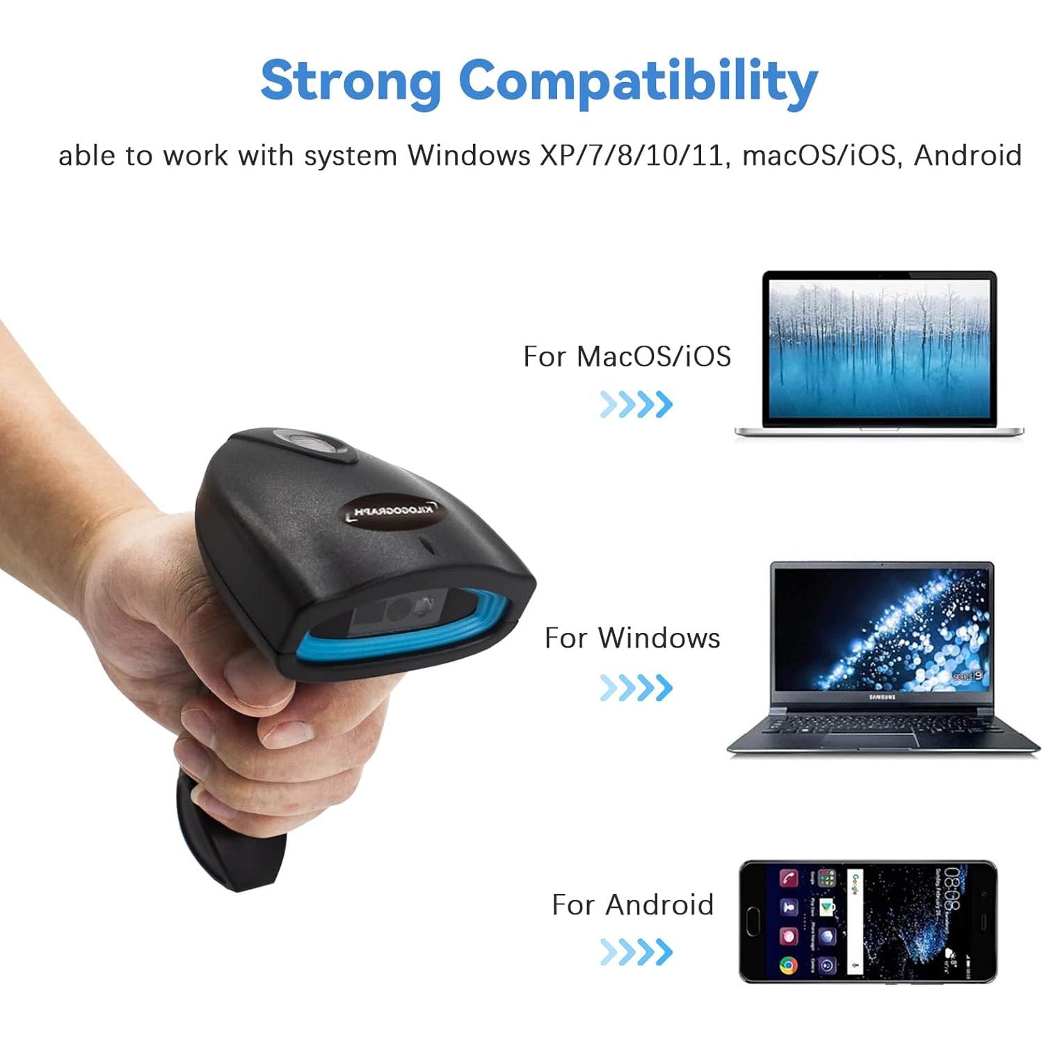 Escáner de Código QR Inalámbrico KILOGOGRAPH con Soporte