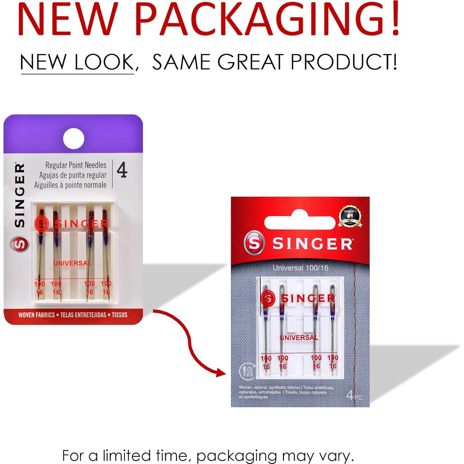 Agujas de Coser SINGER 04741 Tamaño 100/16 - 5 Unidades