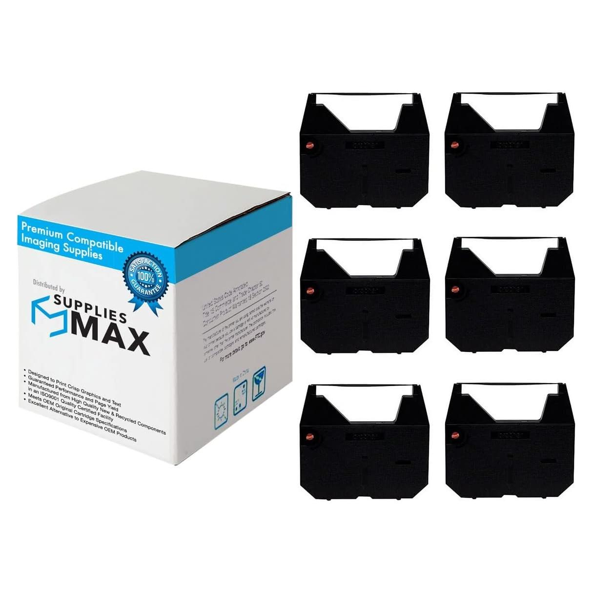 Cintas Correctoras Compatibles SuppliesMAX DPSR14202 Negras (6 Unidades)