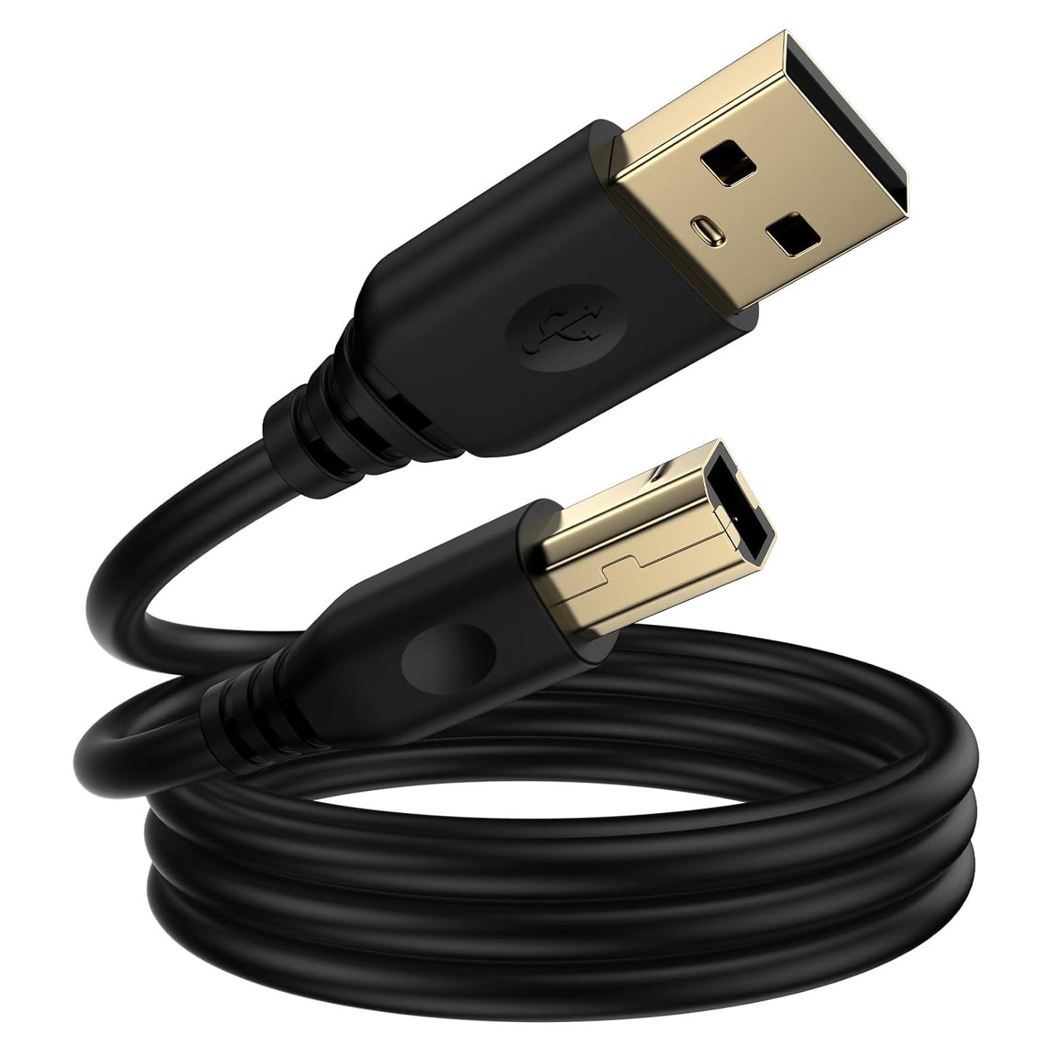 Cable USB A a B 2.0 1.83m para Impresora y Escáner - Shenzhen