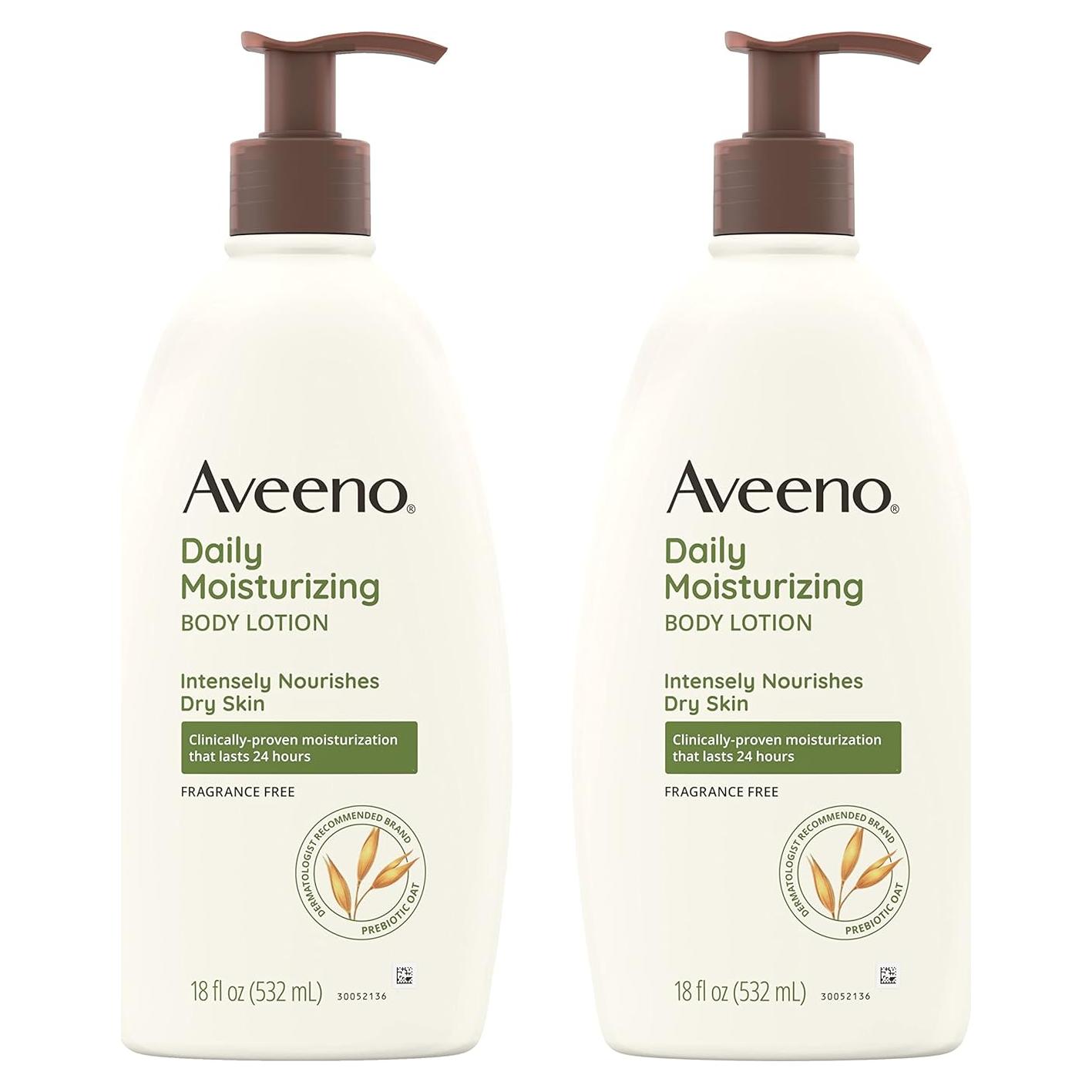 Loción Hidratante Diaria Aveeno 532 ml Bomba (Paquete de 2)